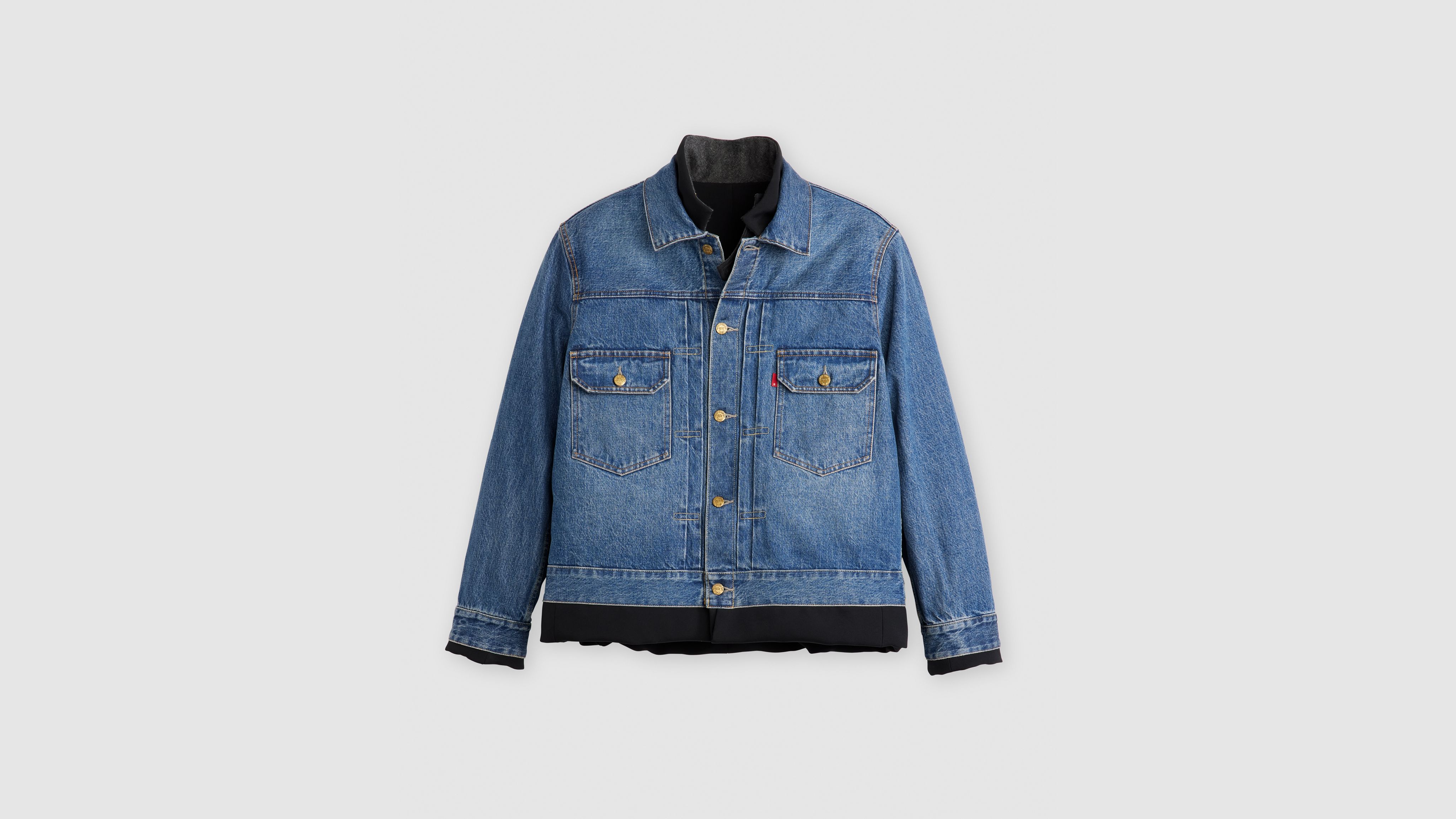 Sacai Levi's Denim Metelasse Jacket サイズ3 Levi's® X Sacai Denim X Metelasse Twill Jacket - Black