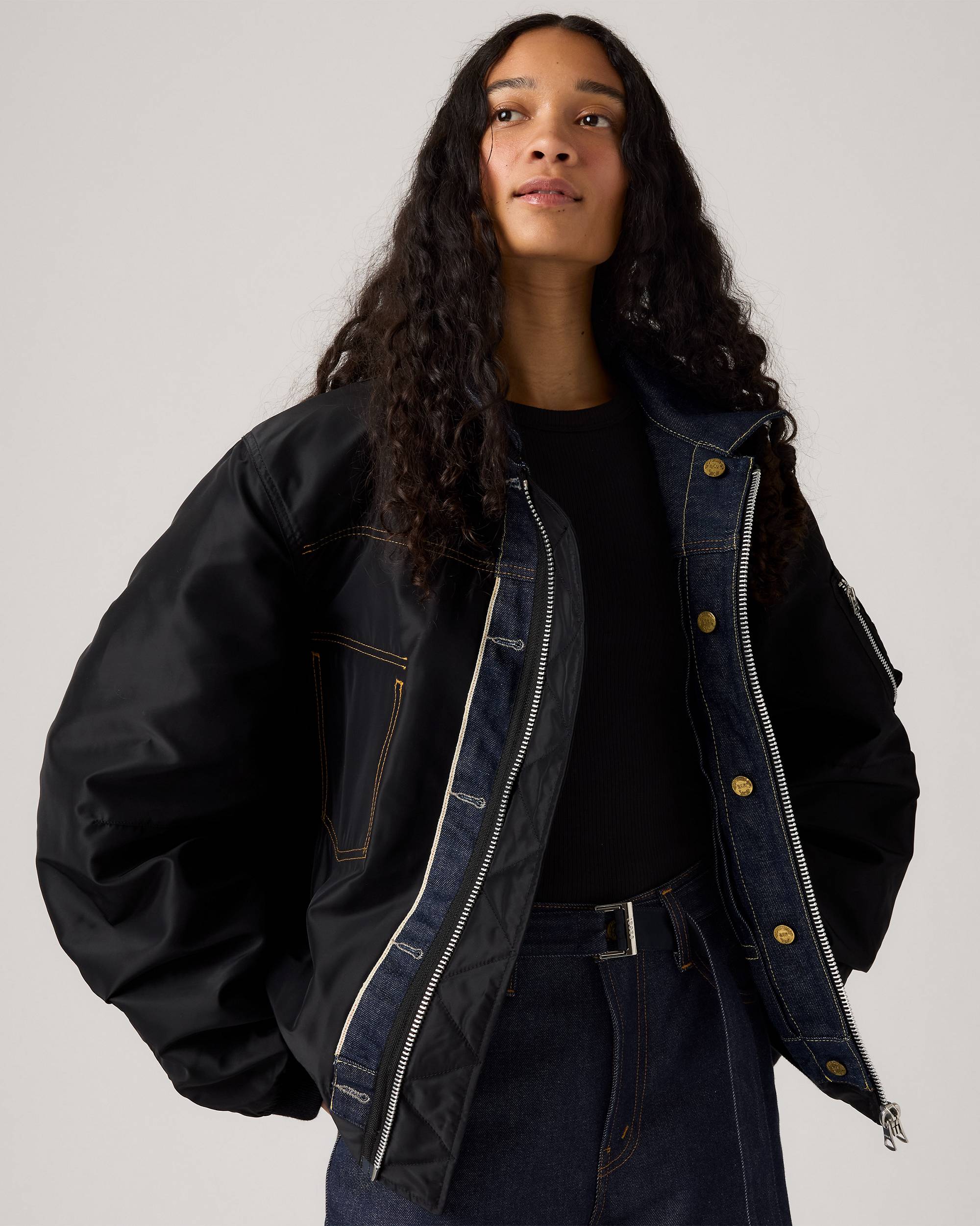 Levi's® X Sacai Men's Denim X Nylon Twill Reversible Blouson Levi's® X Sacai Men's Denim X Nylon Twill Reversible Blouson