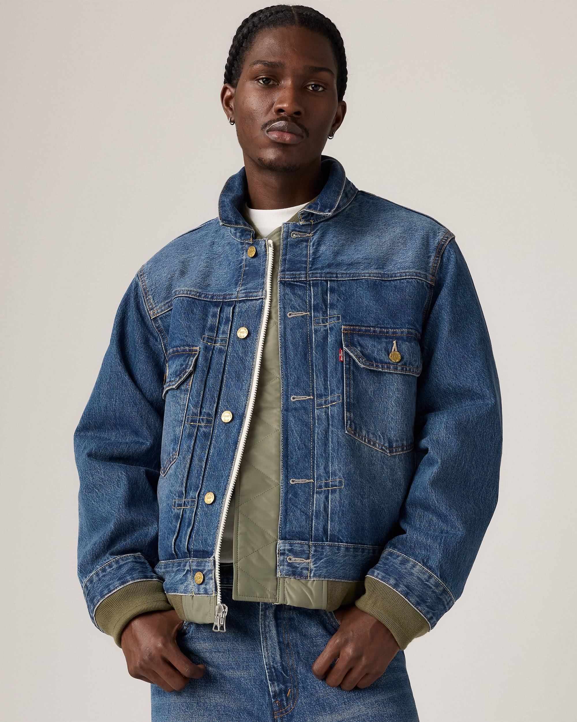 Levi's® X Sacai Men's Denim X Nylon Twill Reversible Blouson Levi's® X Sacai Men's Denim X Nylon Twill Reversible Blouson