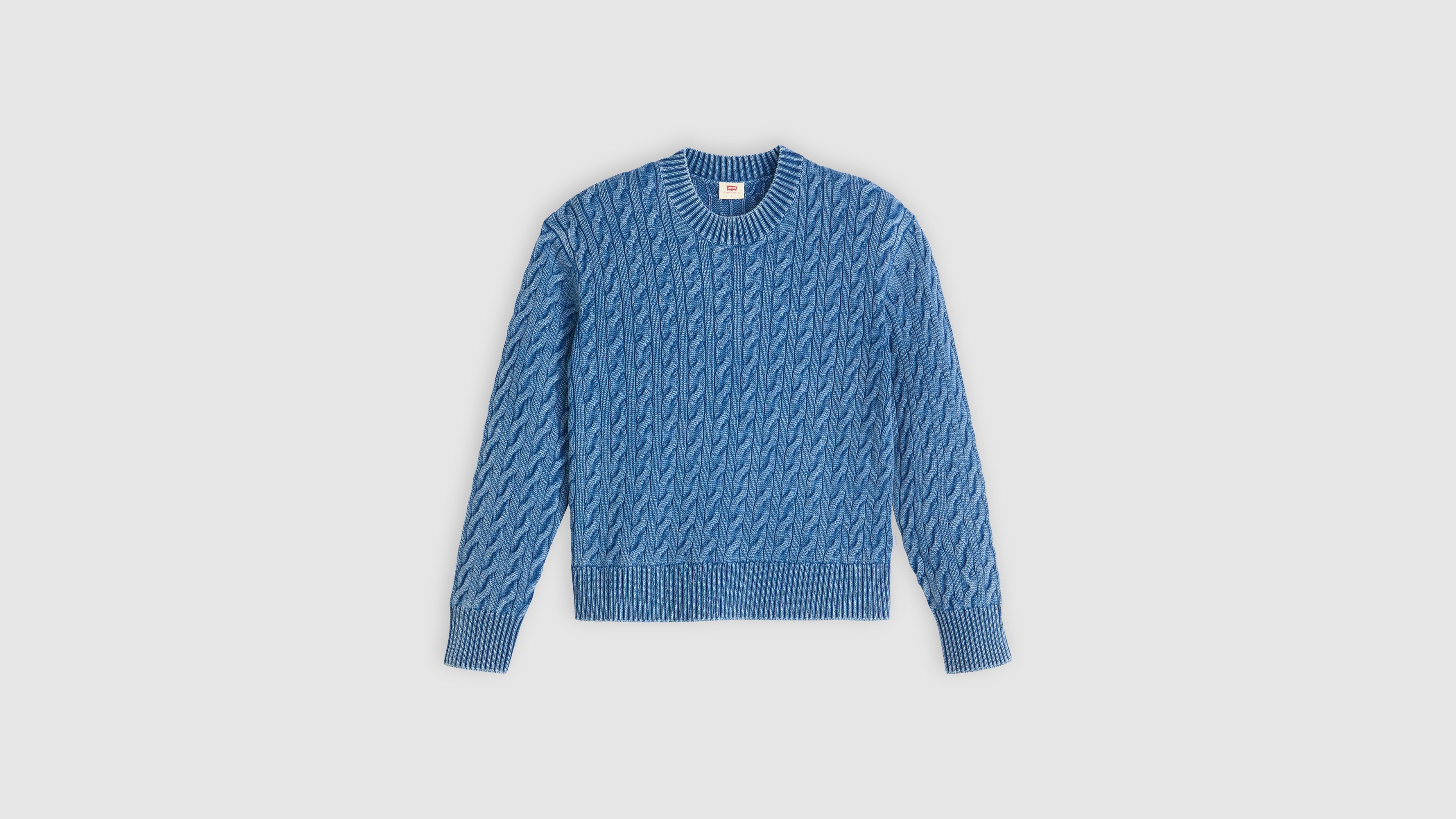 Boyfriend Cable Crewneck Pullover