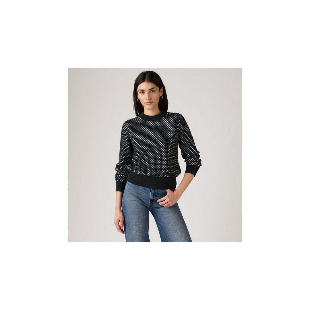 Levi's Snowflake Crew Sweater In Gray