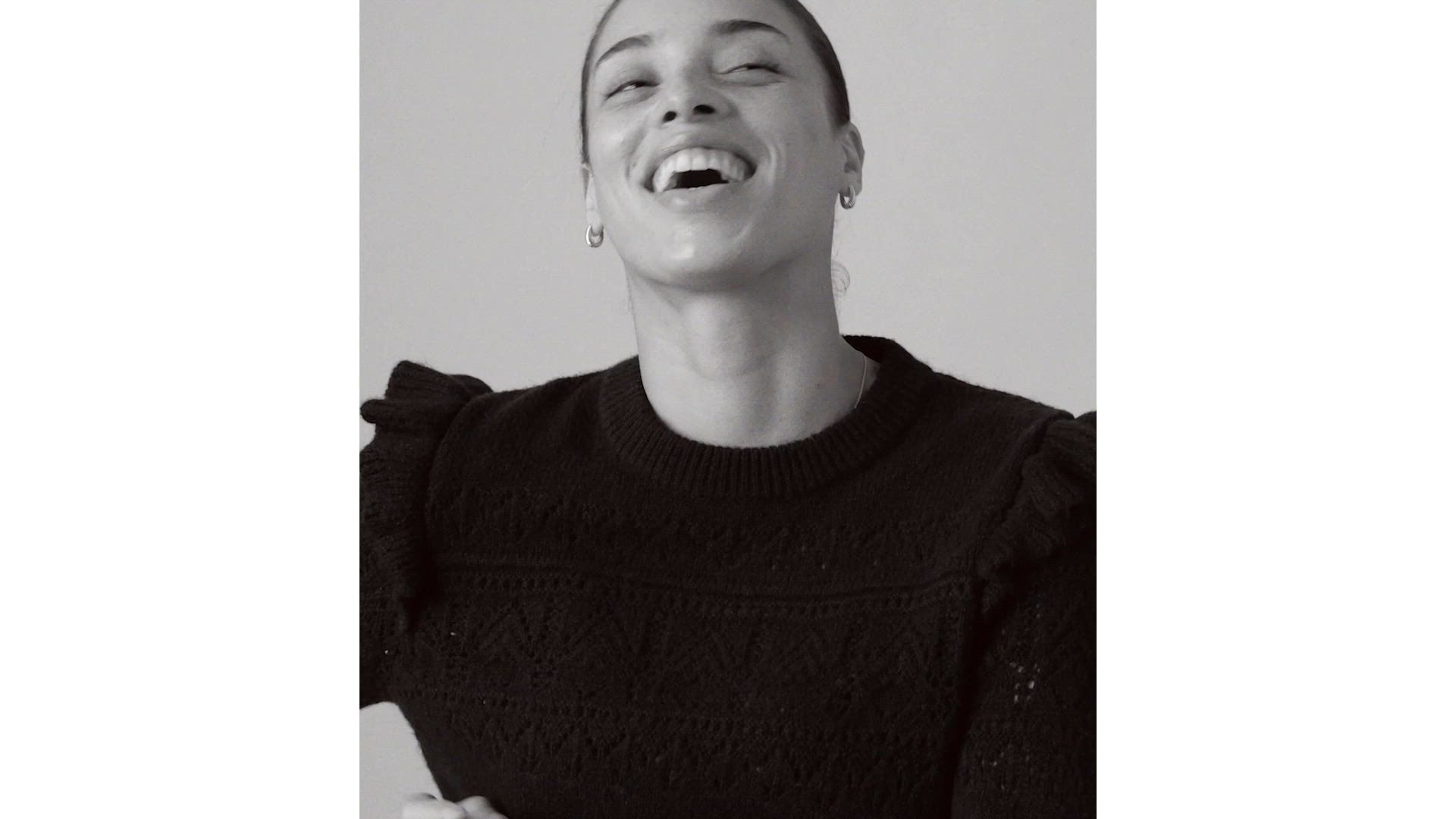 Shane Flutter Sleeve Sweater 1