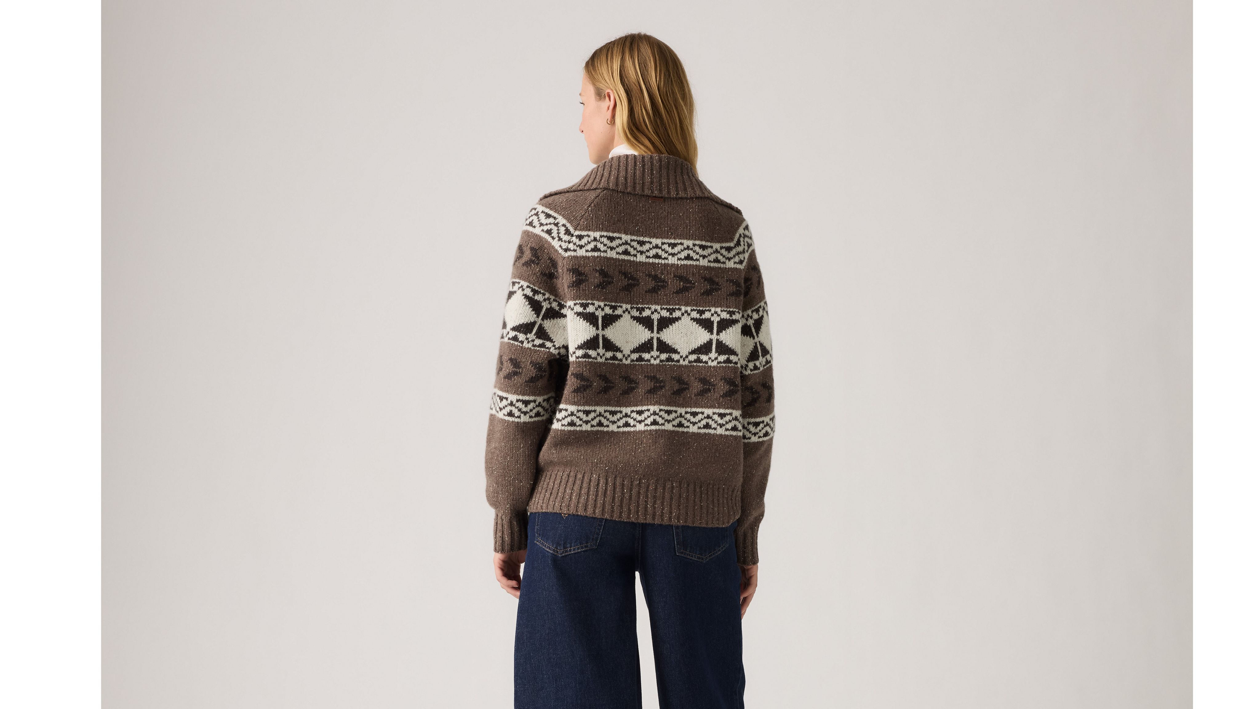 Felpa Waverly con cerniera e motivo Fair Isle 3