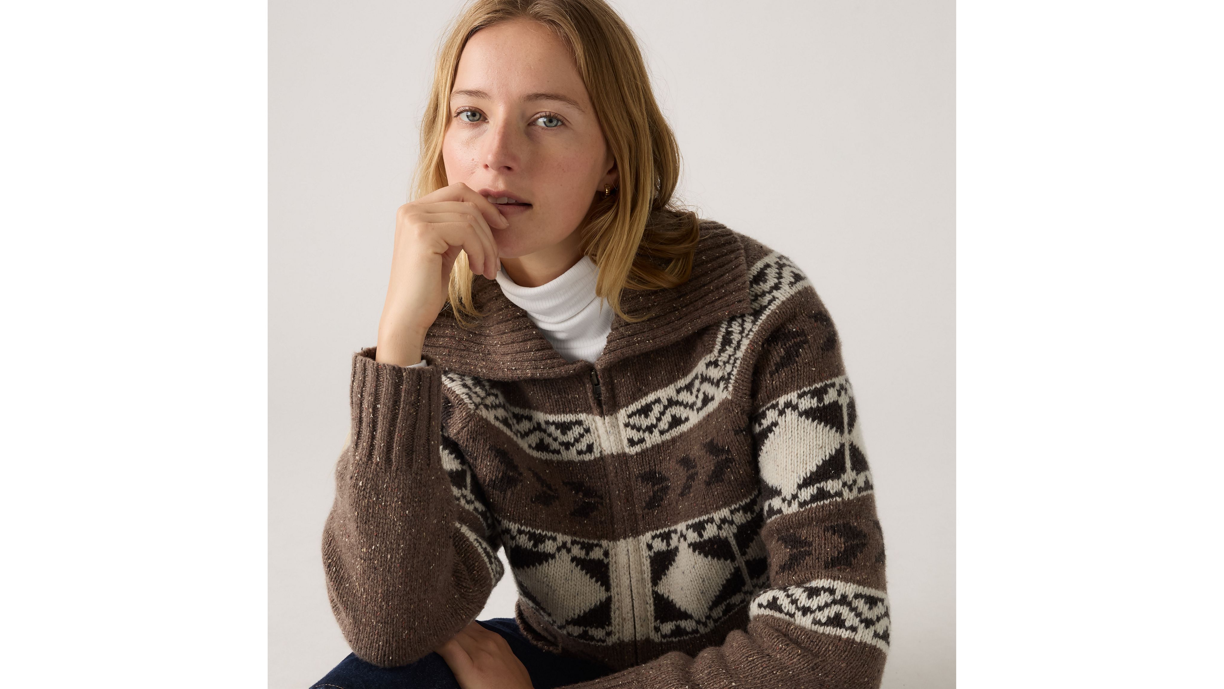 Waverly Fairisle Zip Sweater 1