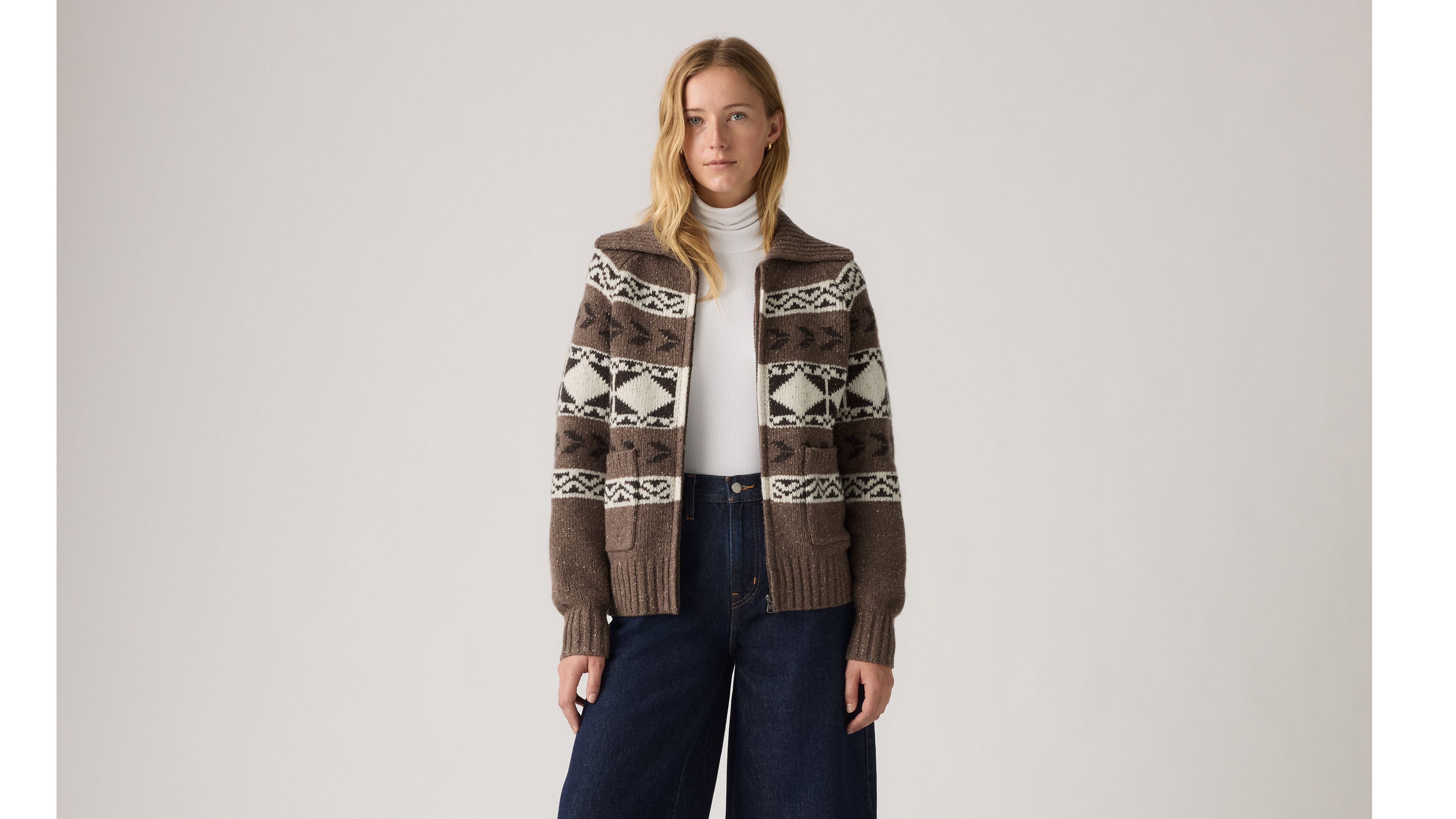 Waverly Pullover mit Fairisle-Muster und Reißverschluss 13
