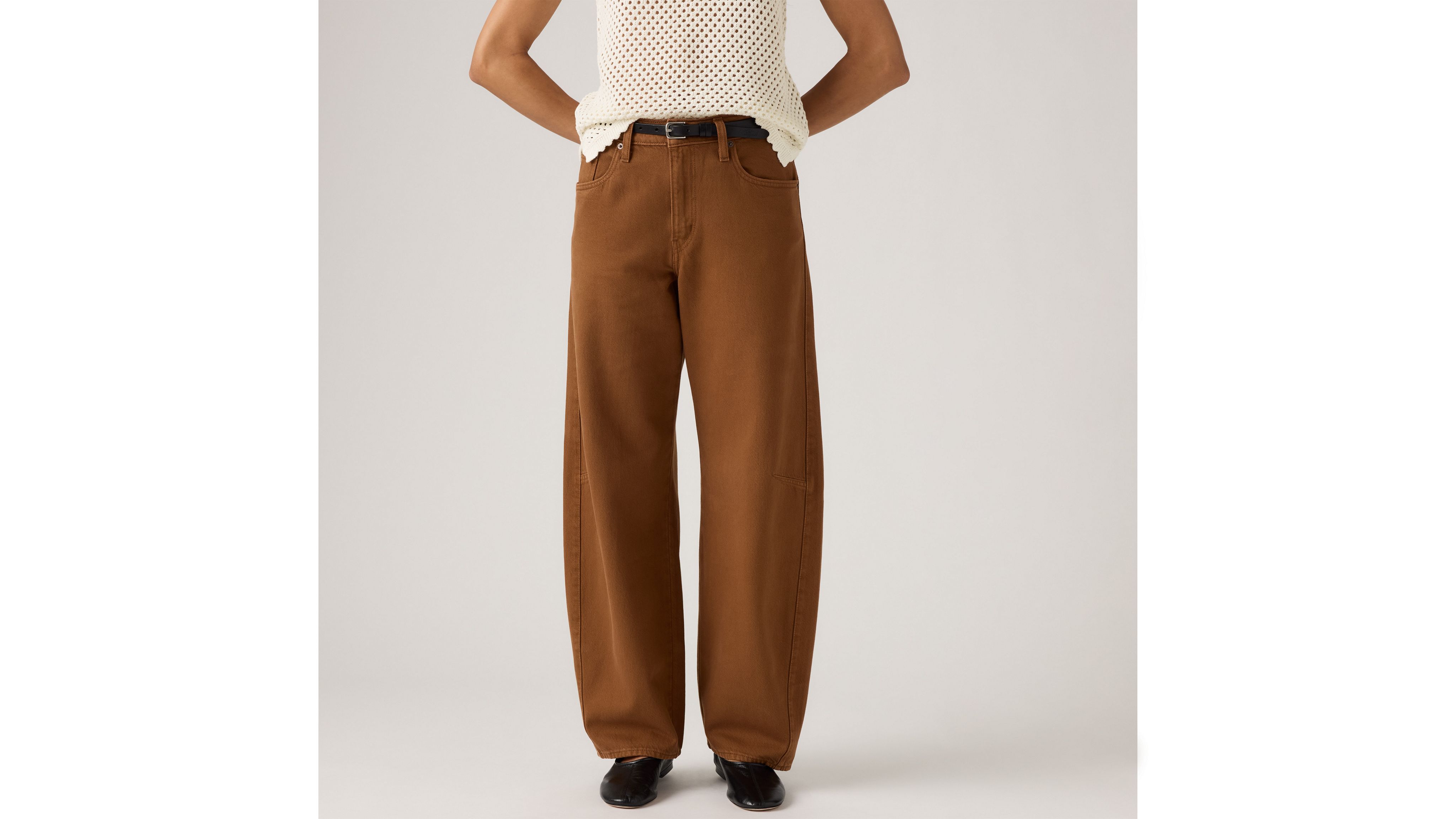Levi's Baggy Dad Barrel Women's Jeans 33x32 In Brown