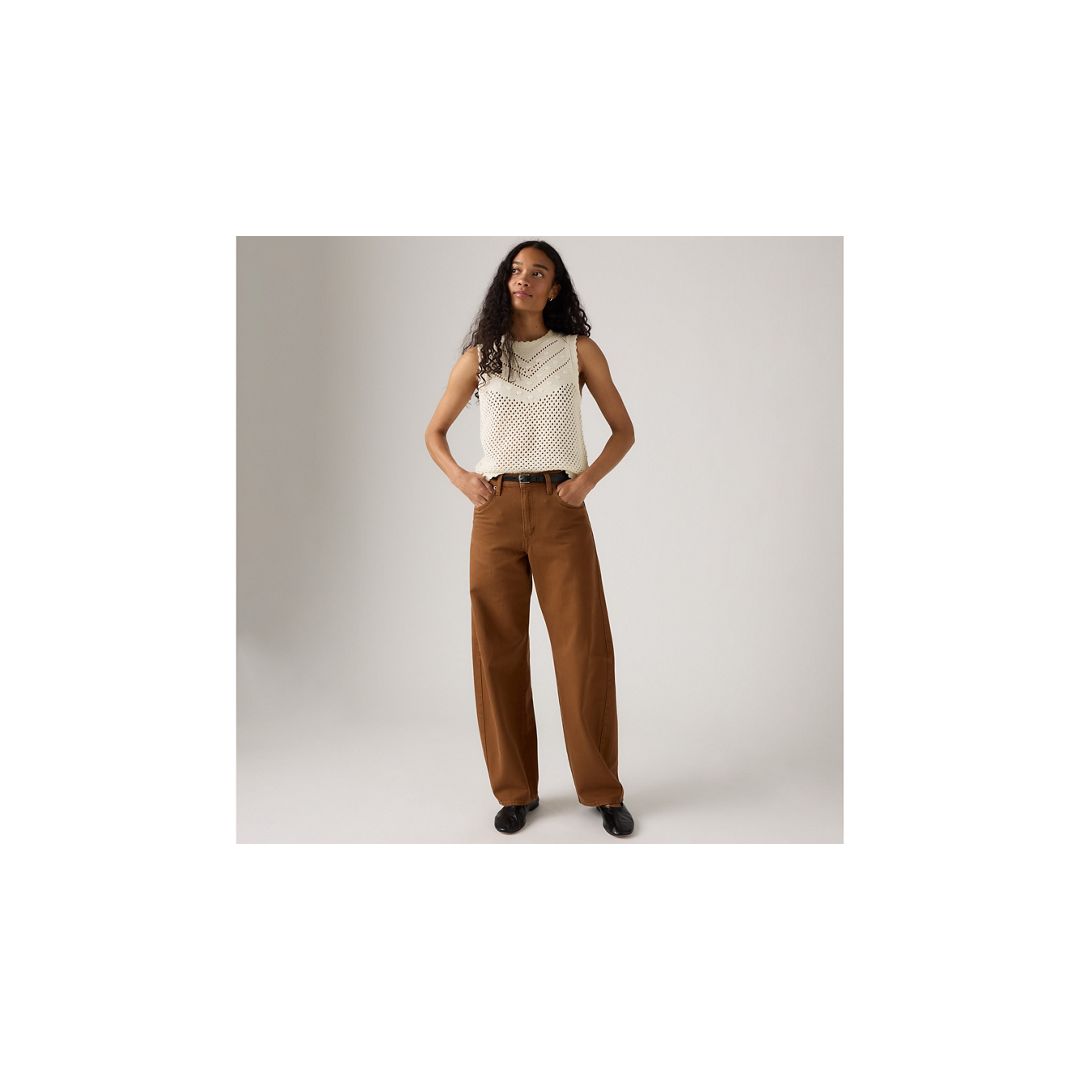 Levi's Baggy Dad Barrel Women's Jeans 33x32 In Brown