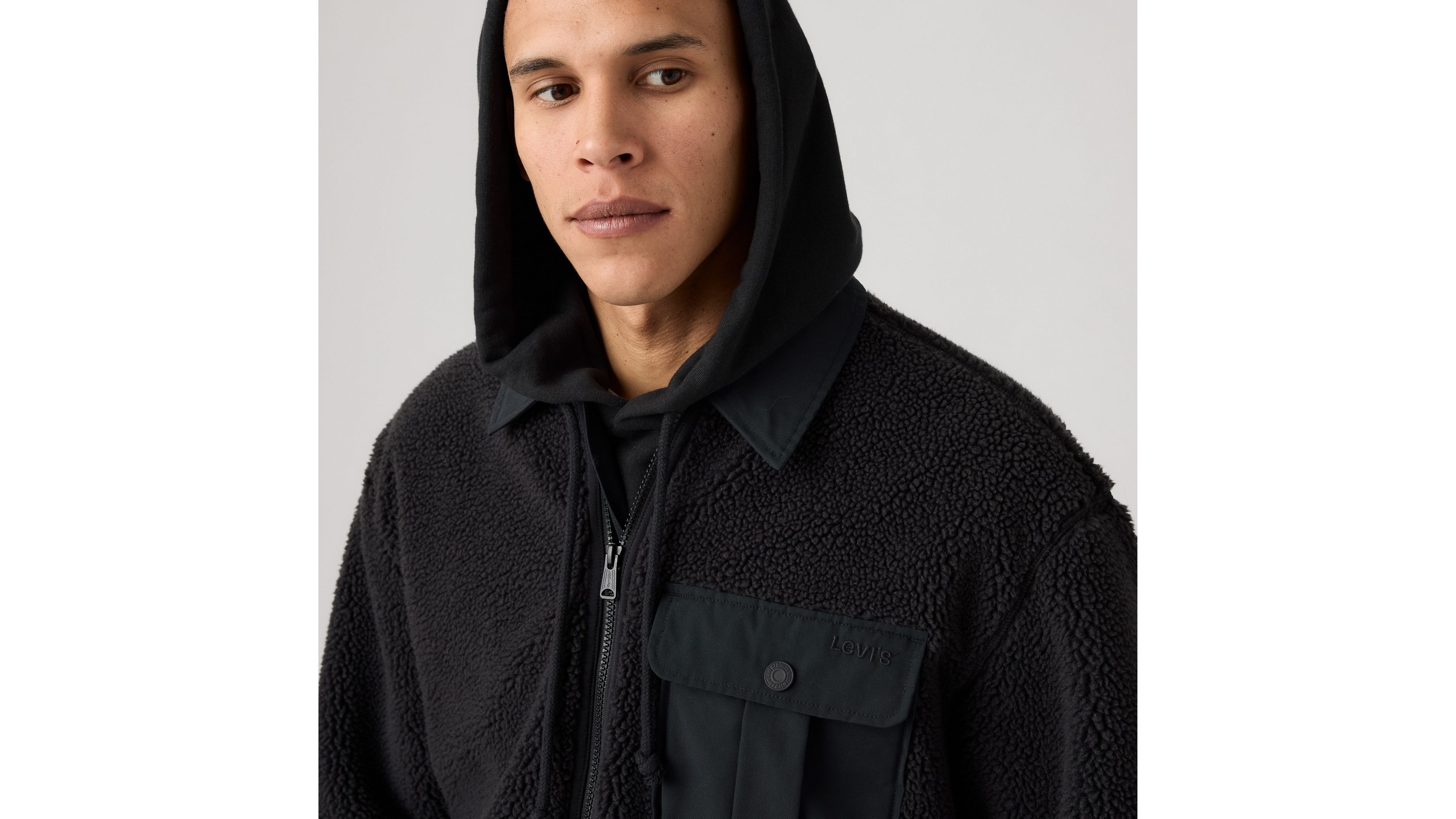 Levi's Summit Sherpa Jacket In Black