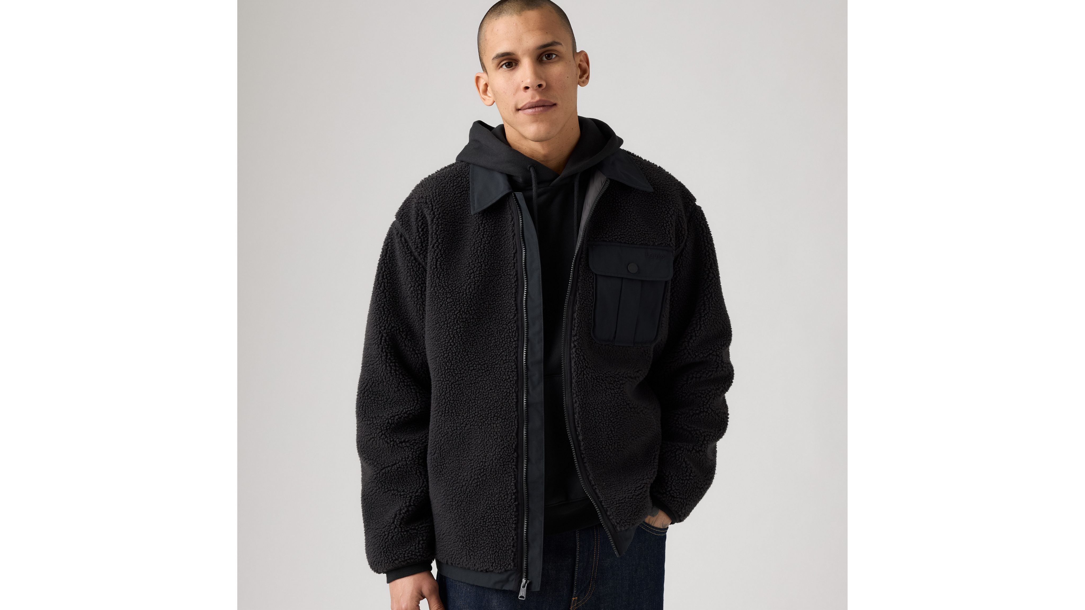 Levi's Summit Sherpa Jacket In Black