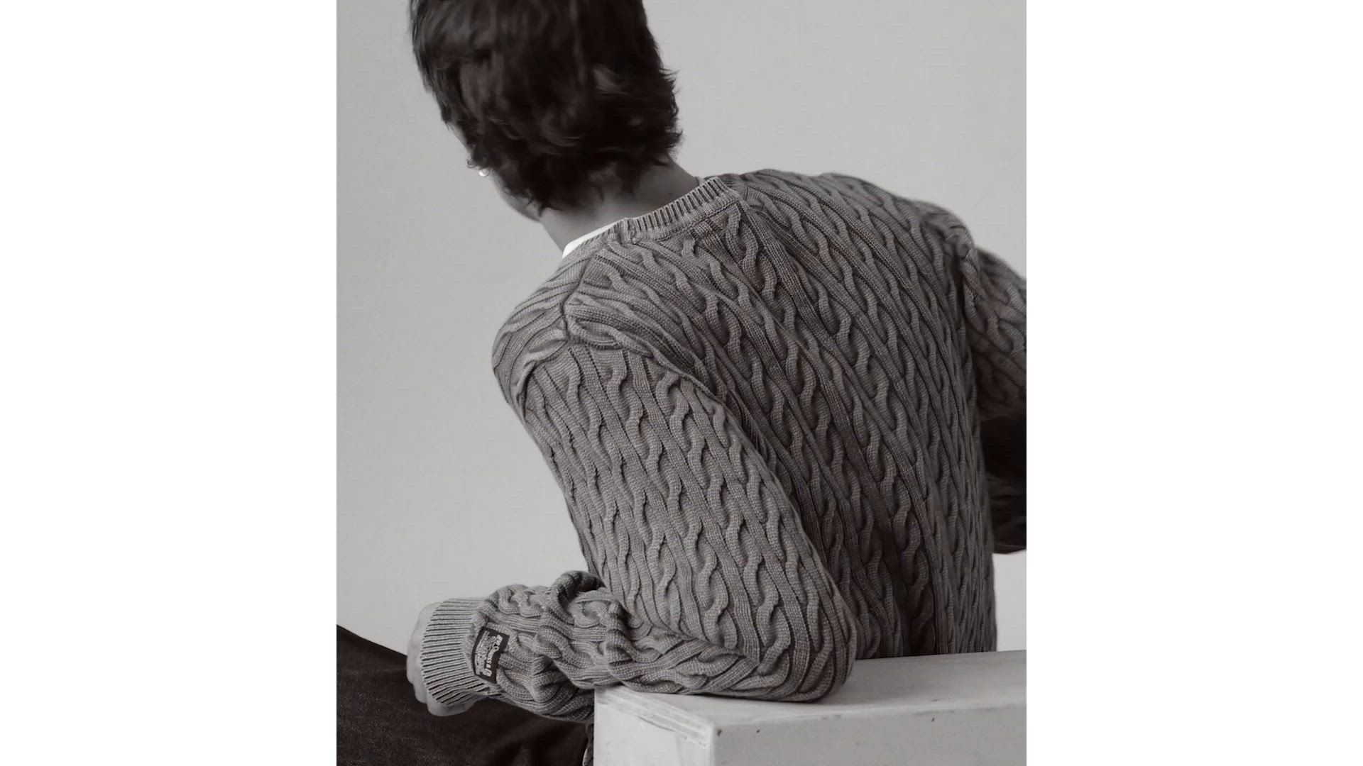 True Indigo Dye Presidio Cableknit Sweater 1