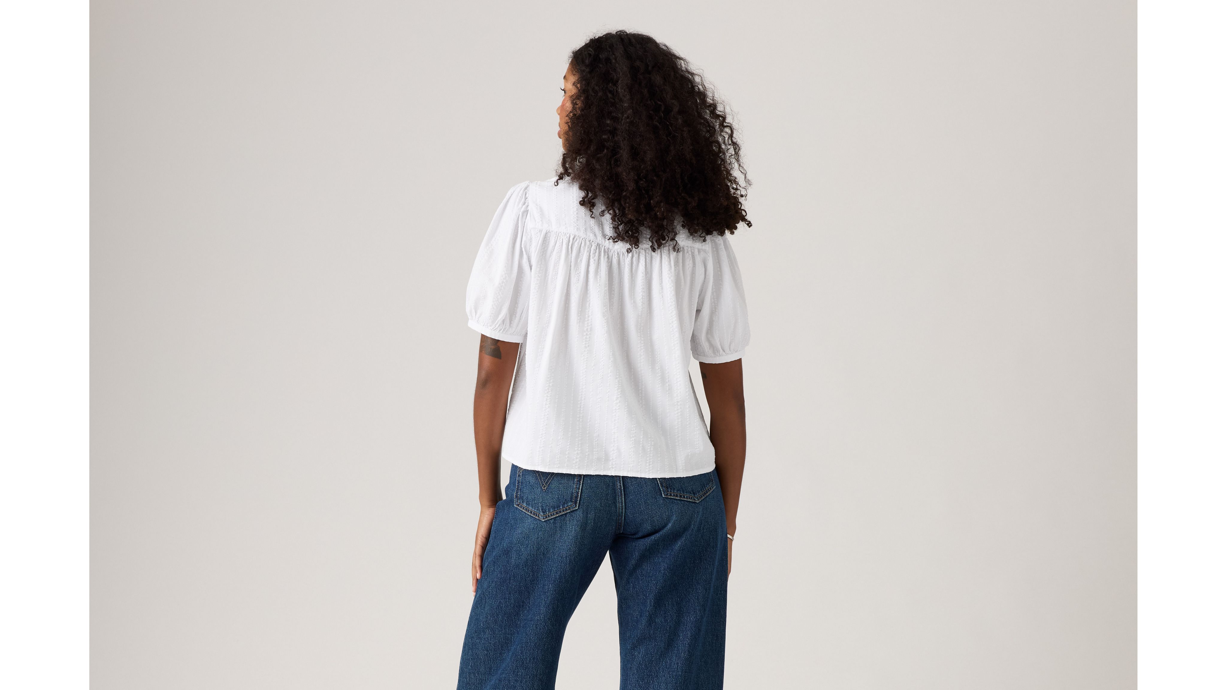 Levi's Amelie Poplin Blouse In Bright White
