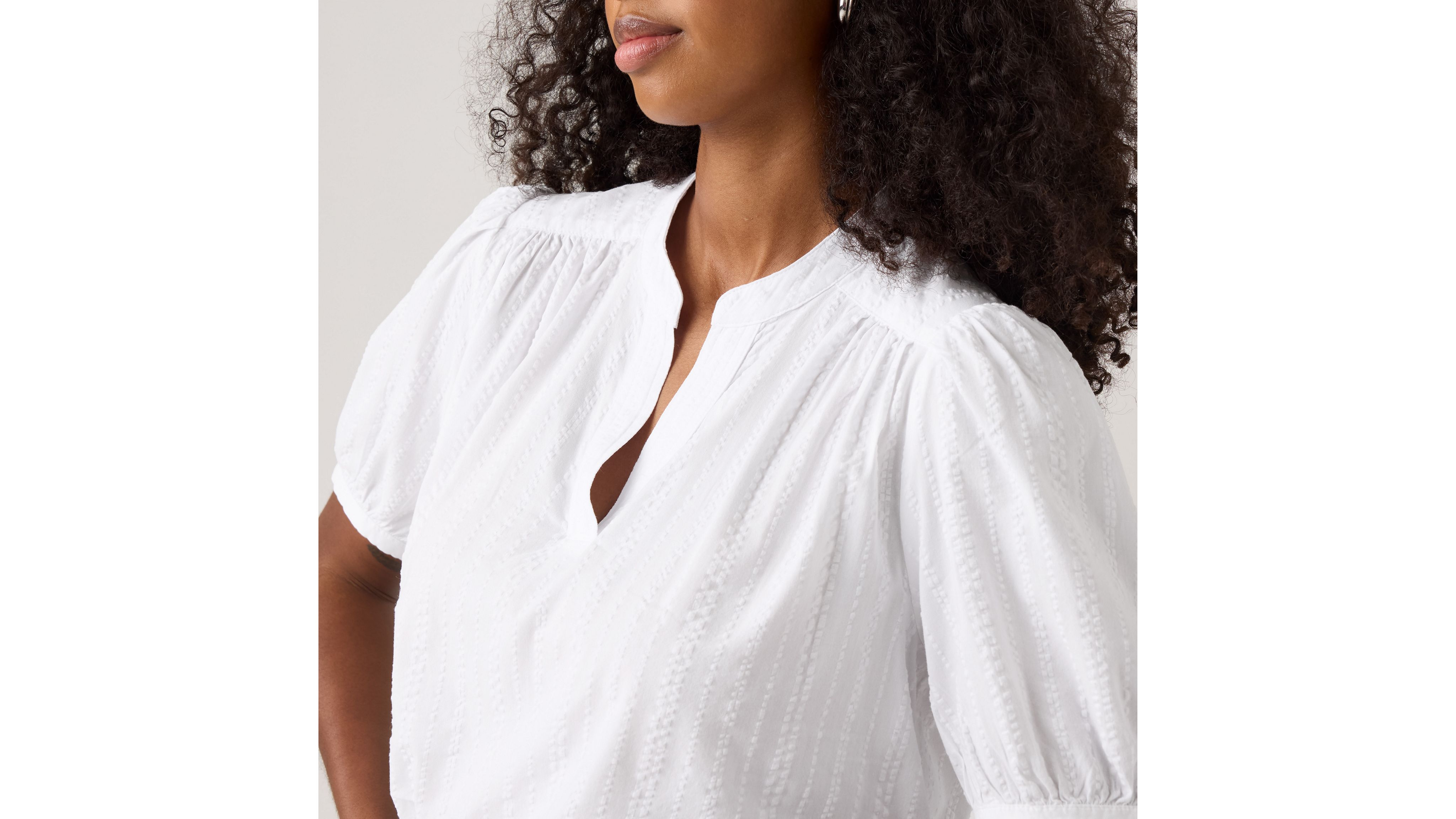 Levi's Amelie Poplin Blouse In Bright White