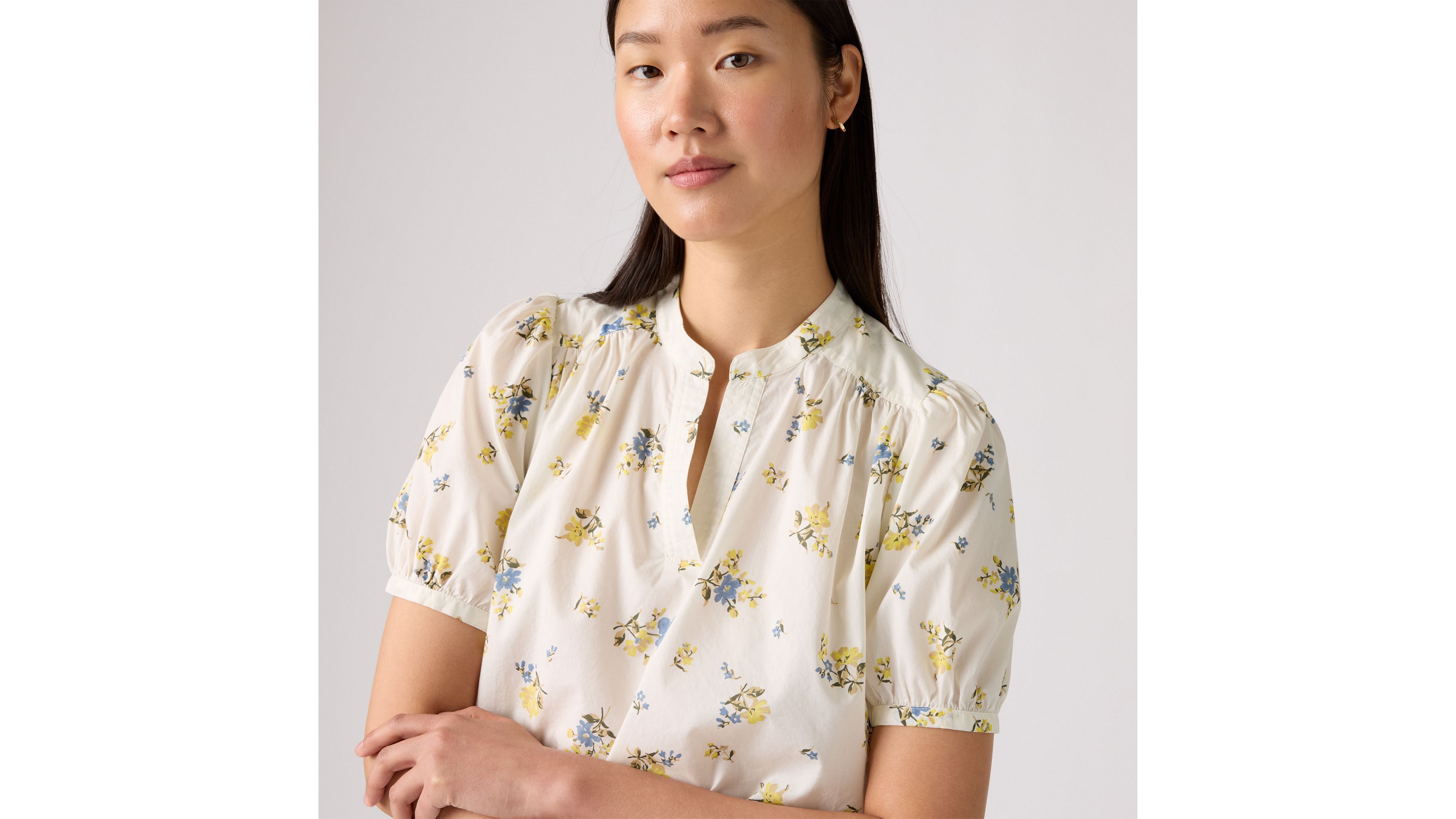売れ筋商品|||リーバイス カットソー トップス レディース Women's Amelie Cotton Poplin Blouse Bright White Amelie Poplin Blouse - White | Levi's® US