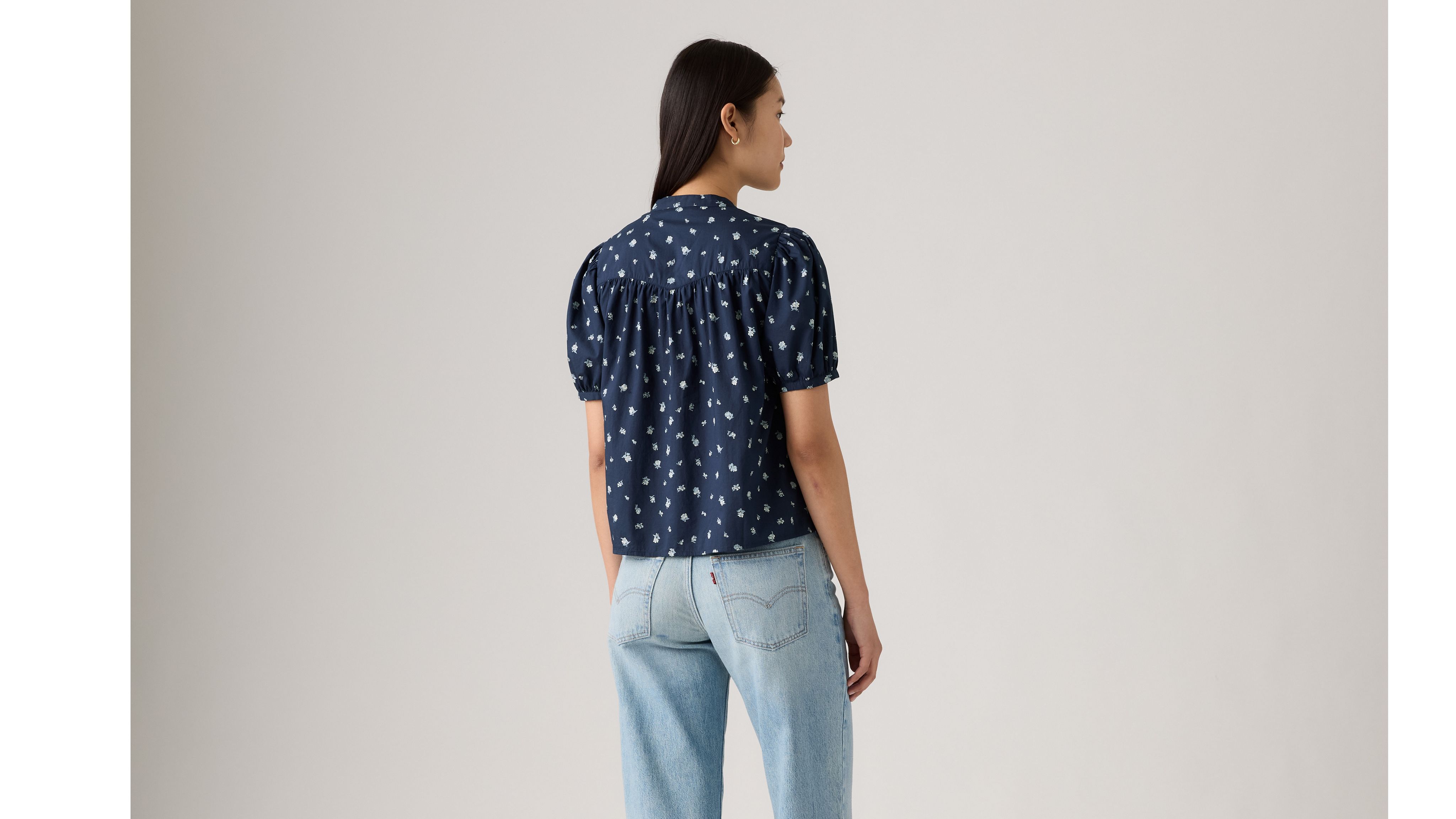 Levi's Amelie Poplin Blouse In Blue