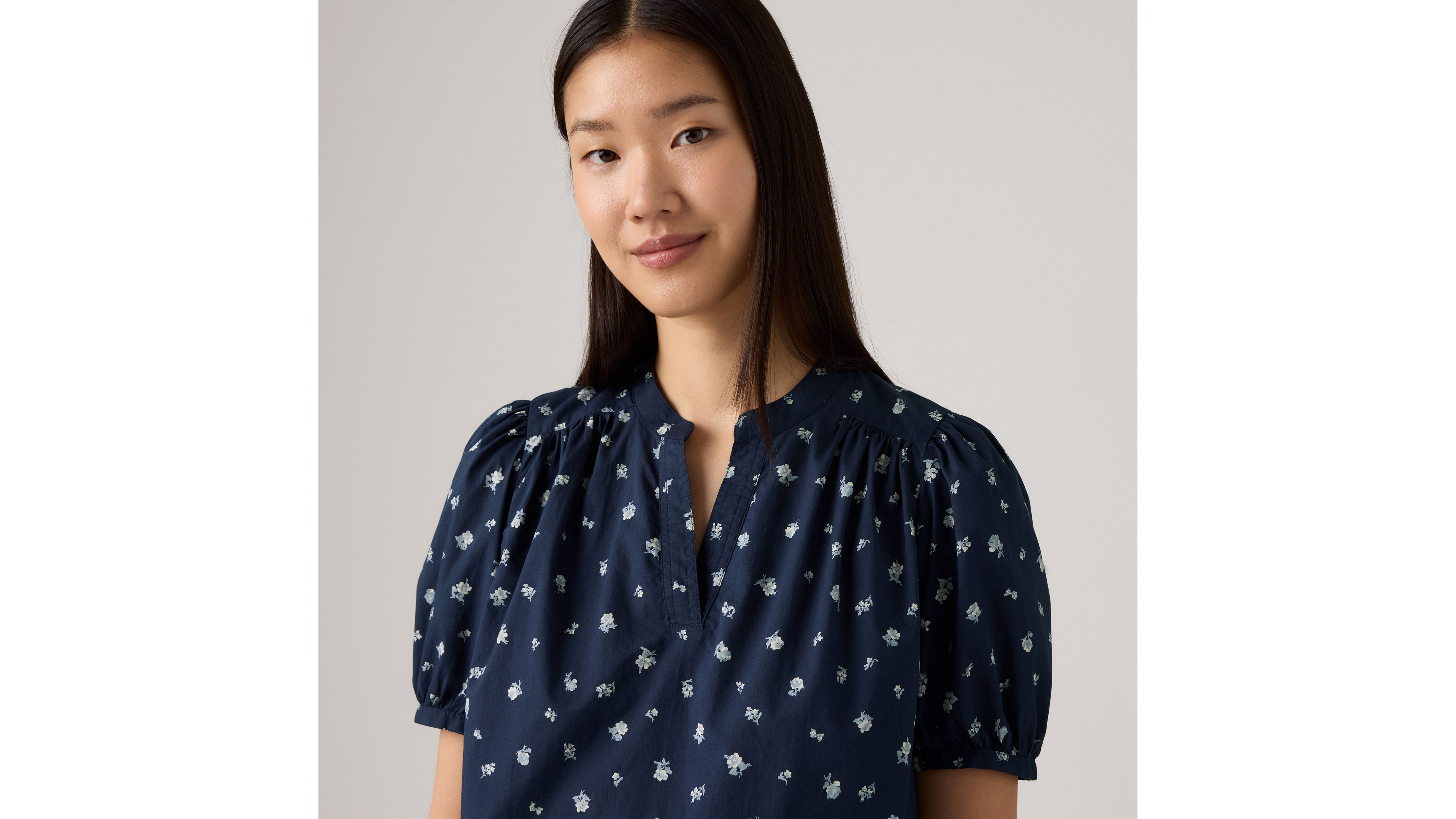 Levi's Amelie Poplin Blouse In Blue