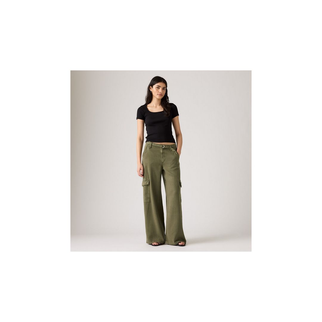 Levi's Baggy Dad Cargo Women's Pants 31x30 In Green