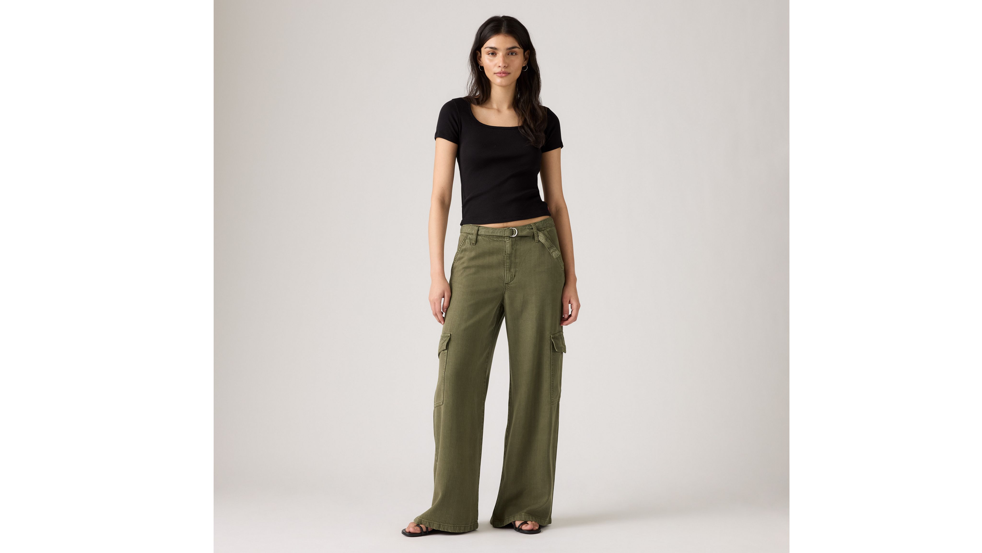 Levi's Baggy Dad Cargo Women's Pants 31x30 In Green