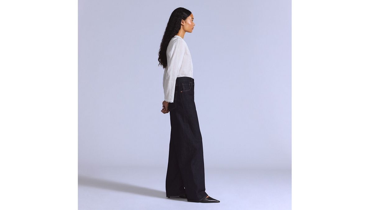 Women's Drop Barrel Jeans — New Rinse - Dark Wash