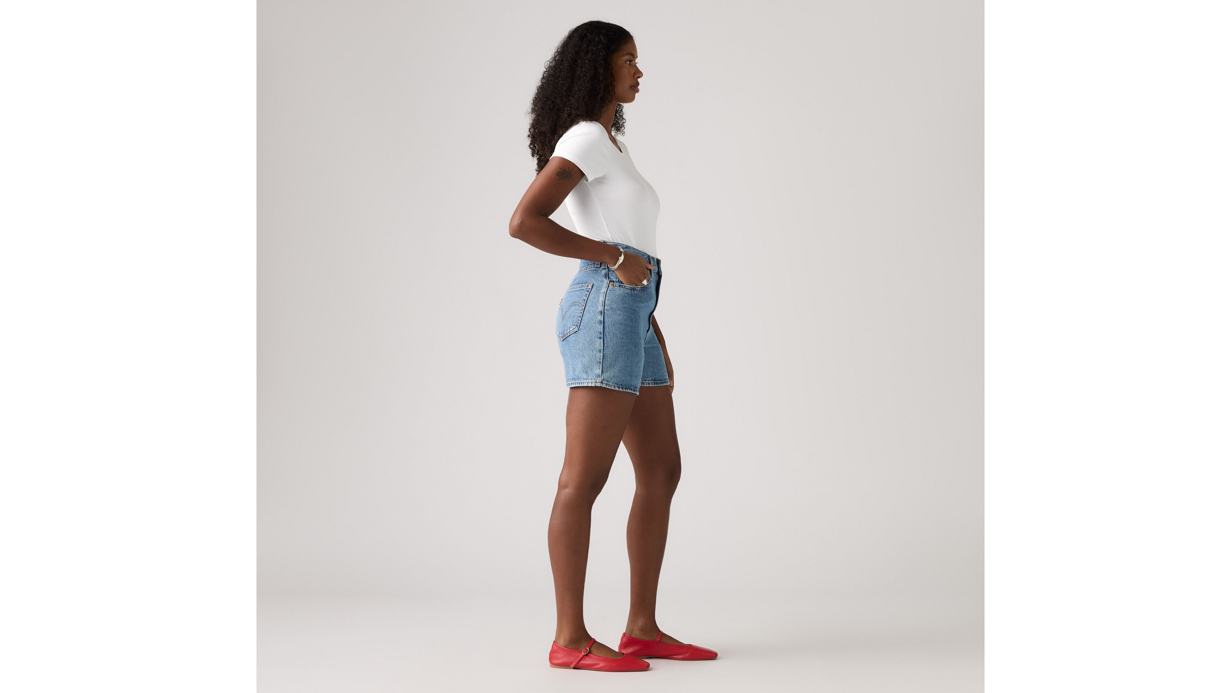 パンツ fig London Alice check short PT Alice + Olivia Donald Button Denim Shorts | Saks Fifth Avenue