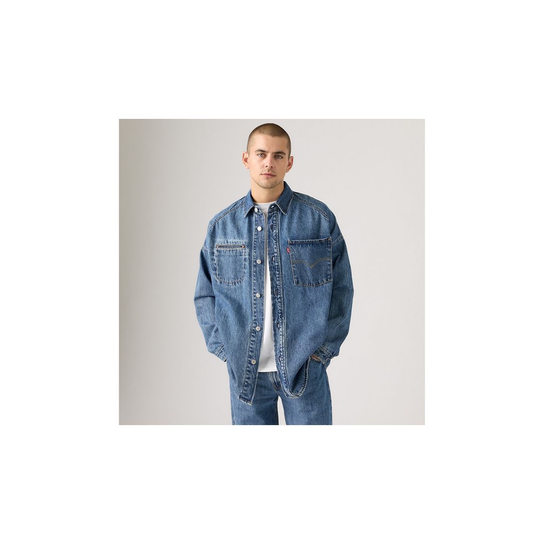 Levi's Twist Shacket In Blue