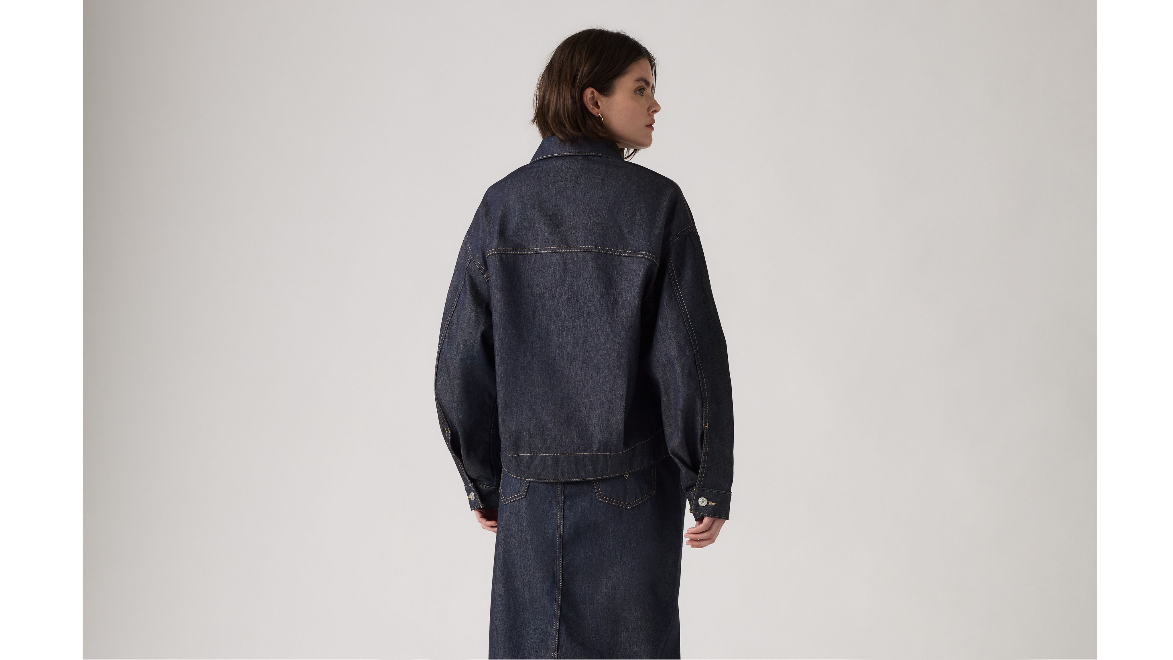 Balloon Sleeve Trucker Jacket - Blue | Levi's® CZ