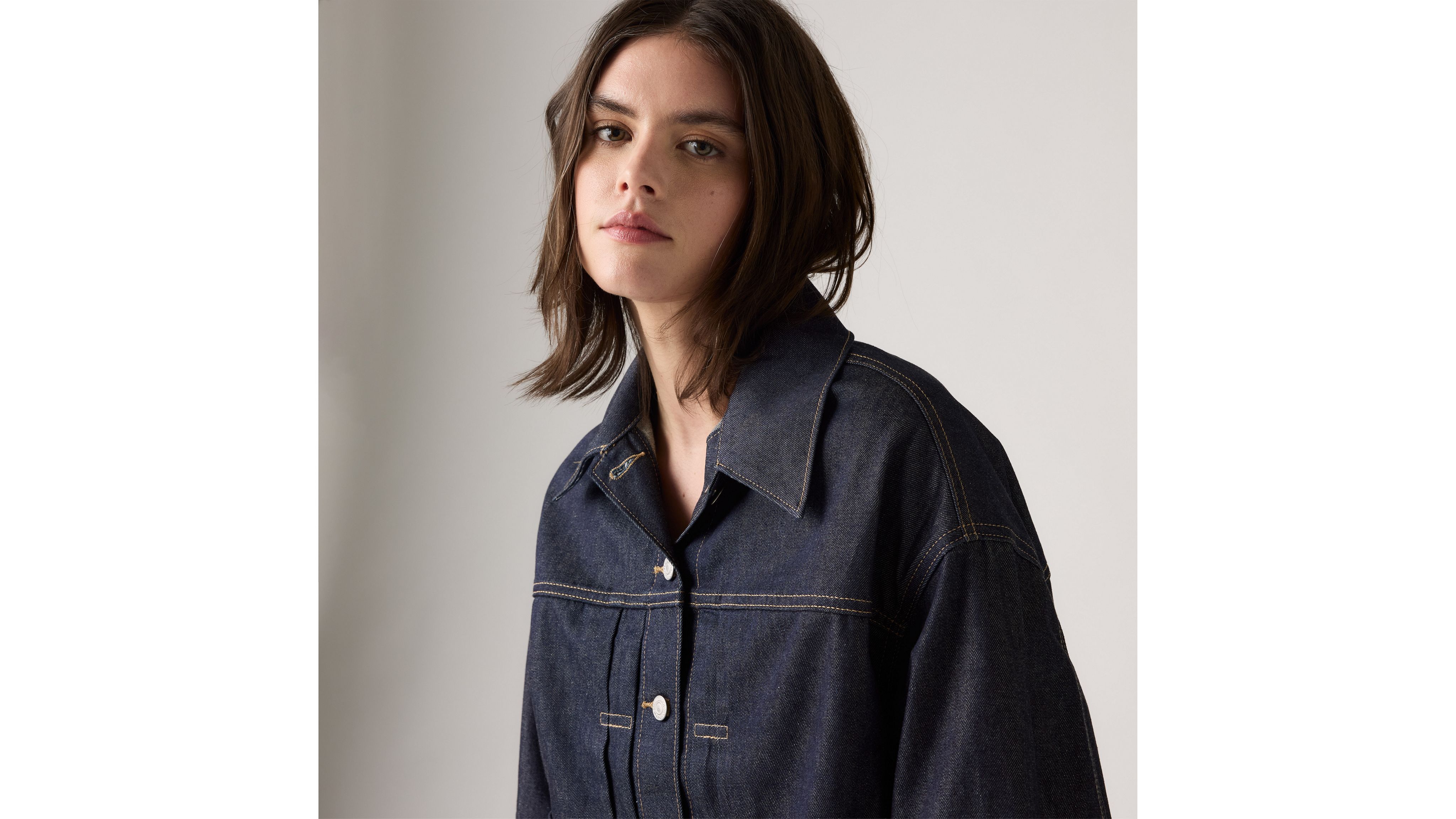Balloon Sleeve Trucker Jacket - Blue | Levi's® BG