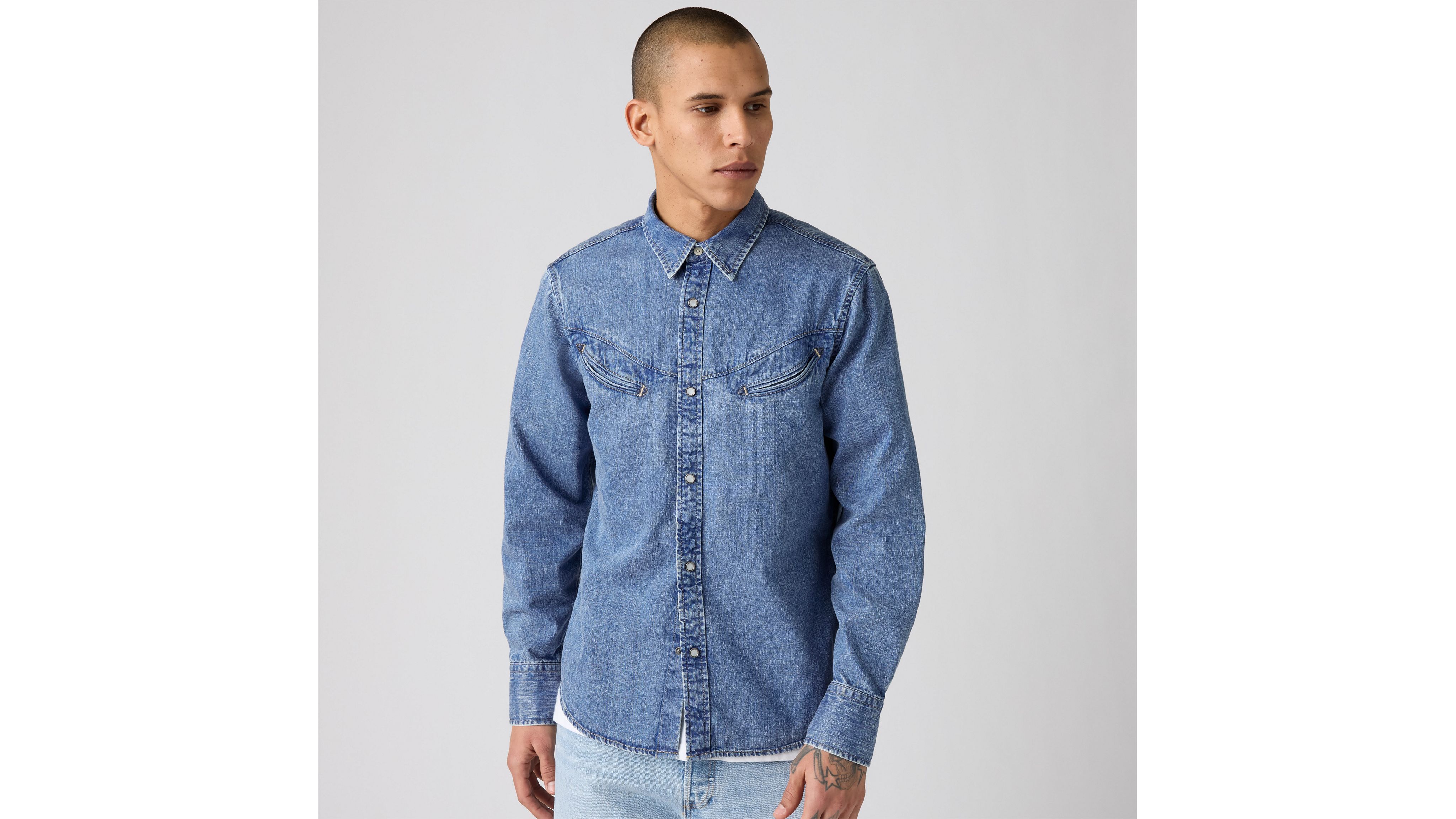 Smiley Western Shirt - Blue | Levi's® MC