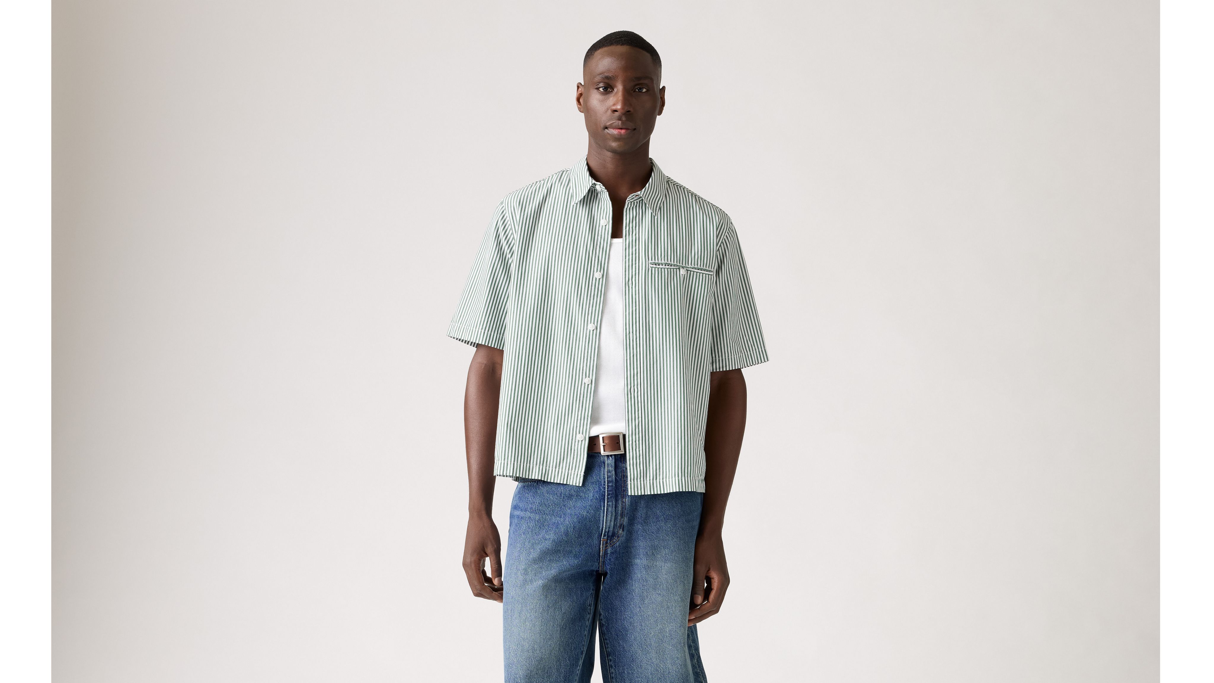 Short-Sleeve Zandt Cropped Shirt