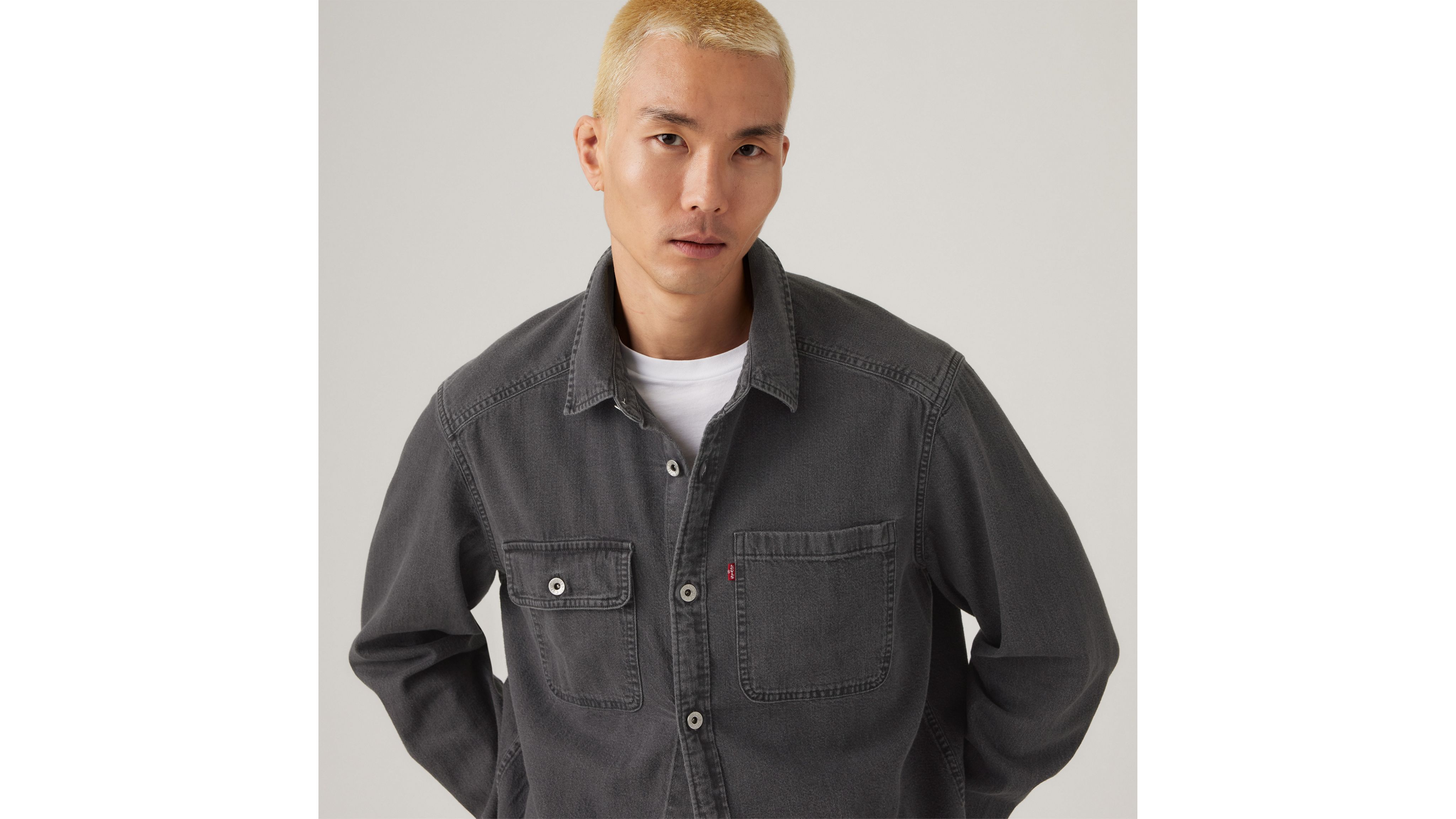 Levi's Truckee Long-sleeve Overshirt In Gray