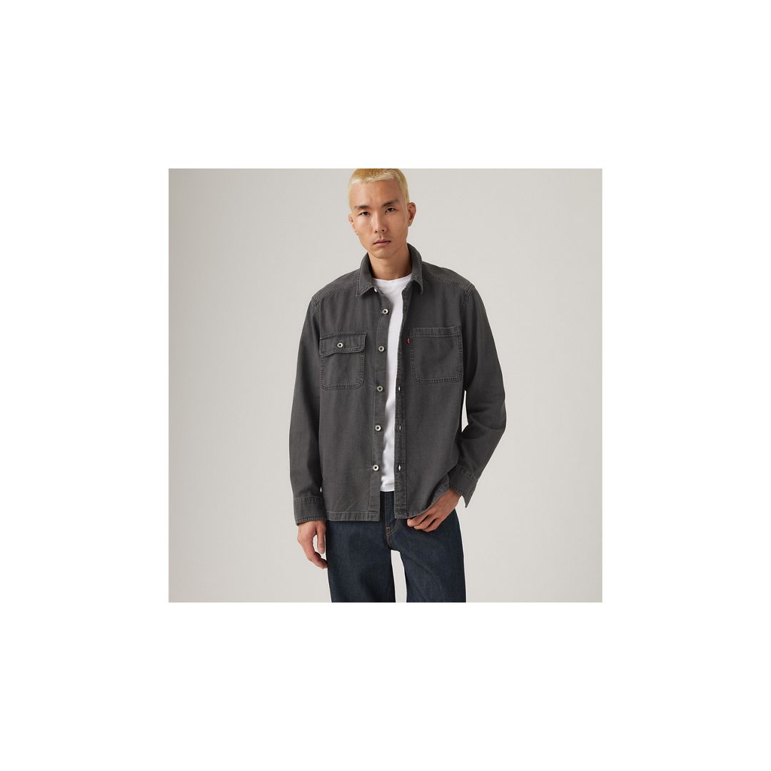 Levi's Truckee Long-sleeve Overshirt In Gray