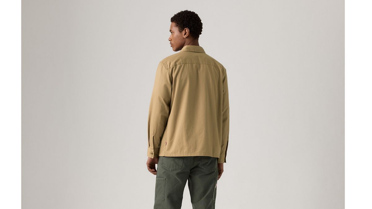 Long-Sleeve Worker Shirt — Tiger's Eye Twill - Brown