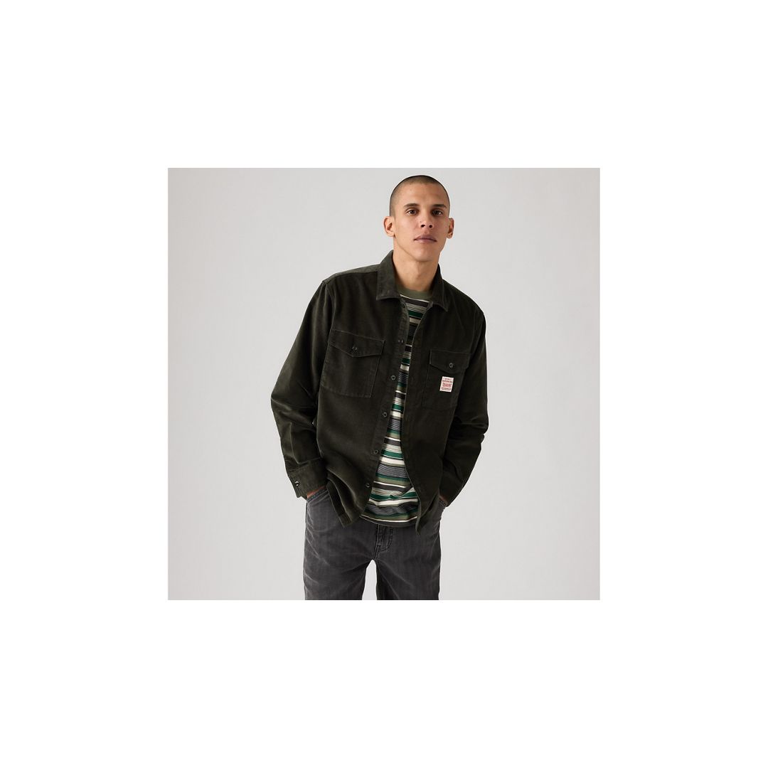 Levi's Long-sleeve Worker Shirt In Black