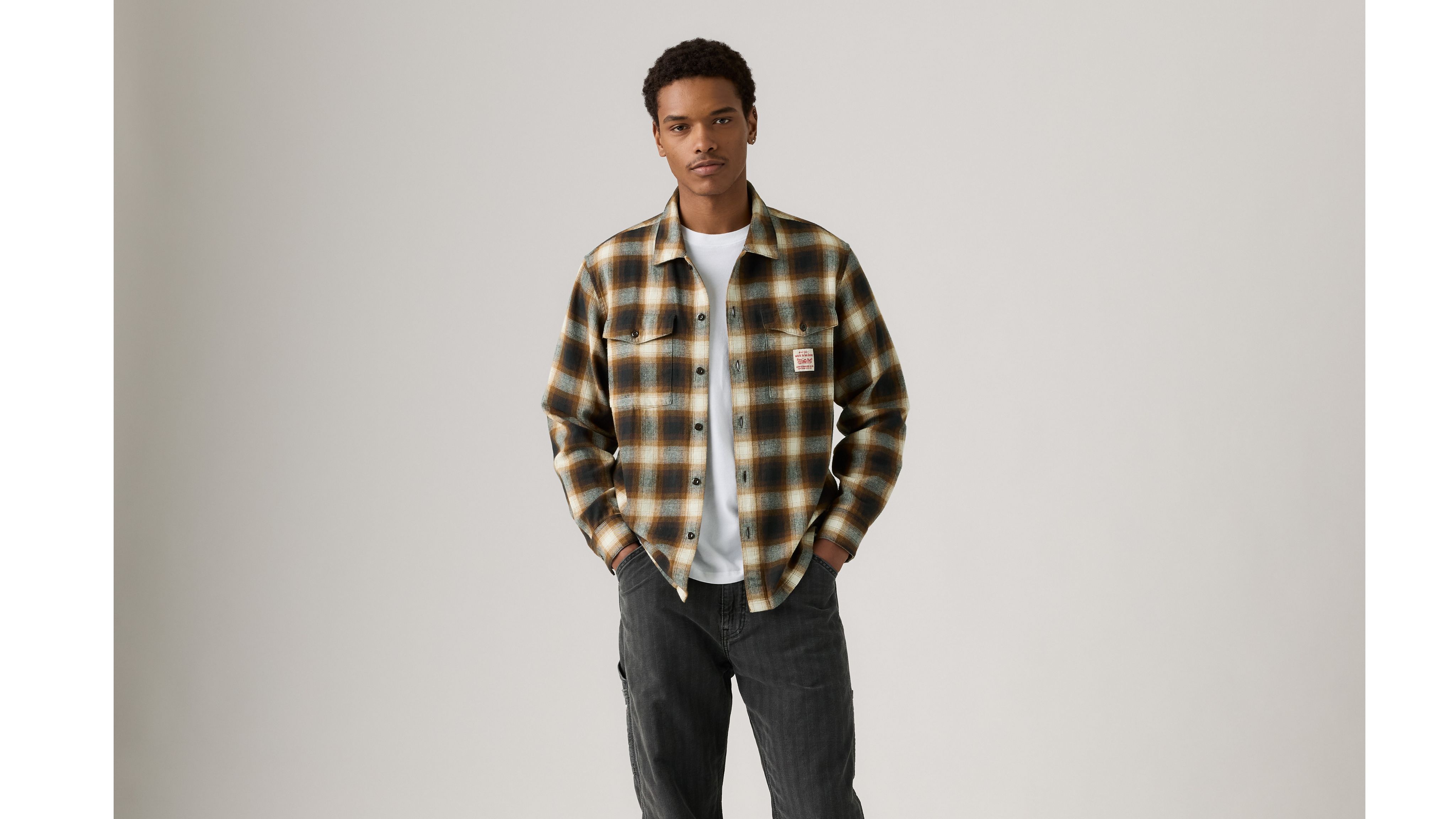 Levi's Long-sleeve Worker Shirt In Multi
