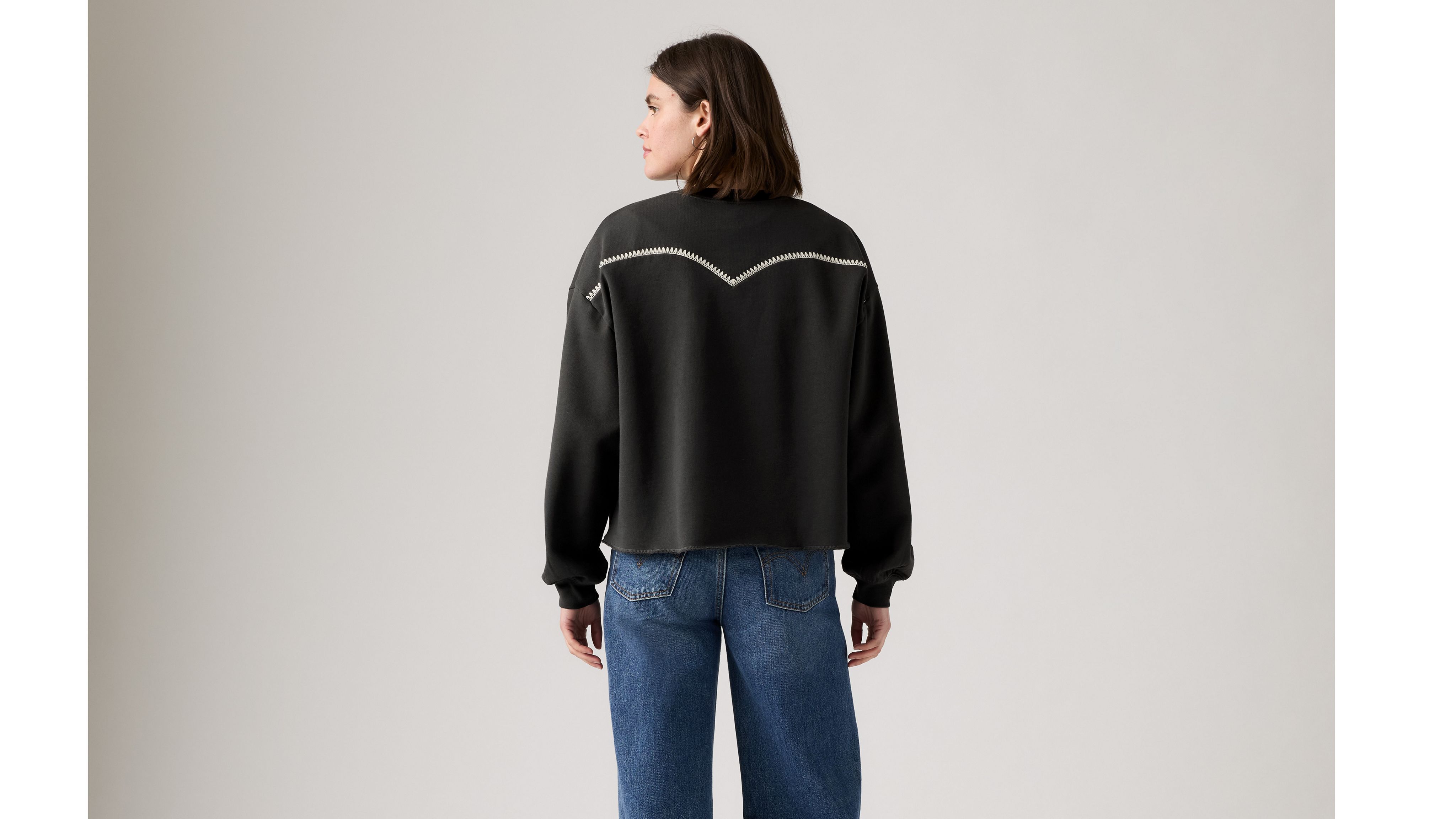 Levi's Leo Western Yolk Sweatshirt In Black