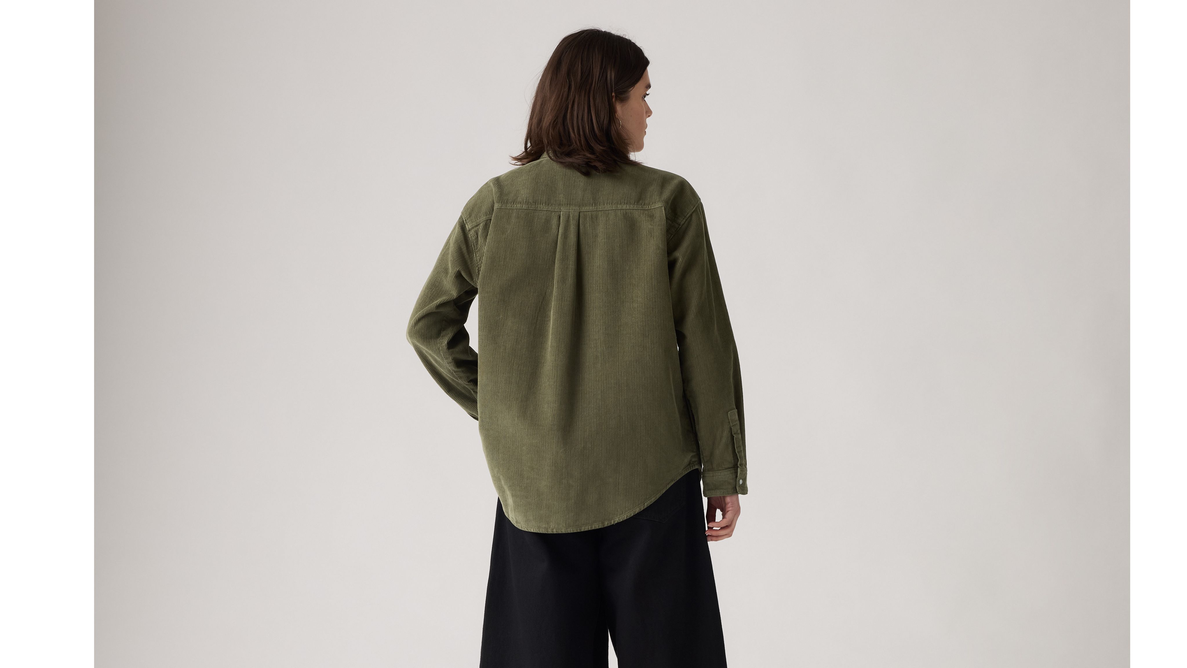 Levi's Iris Corduroy Overshirt In Green