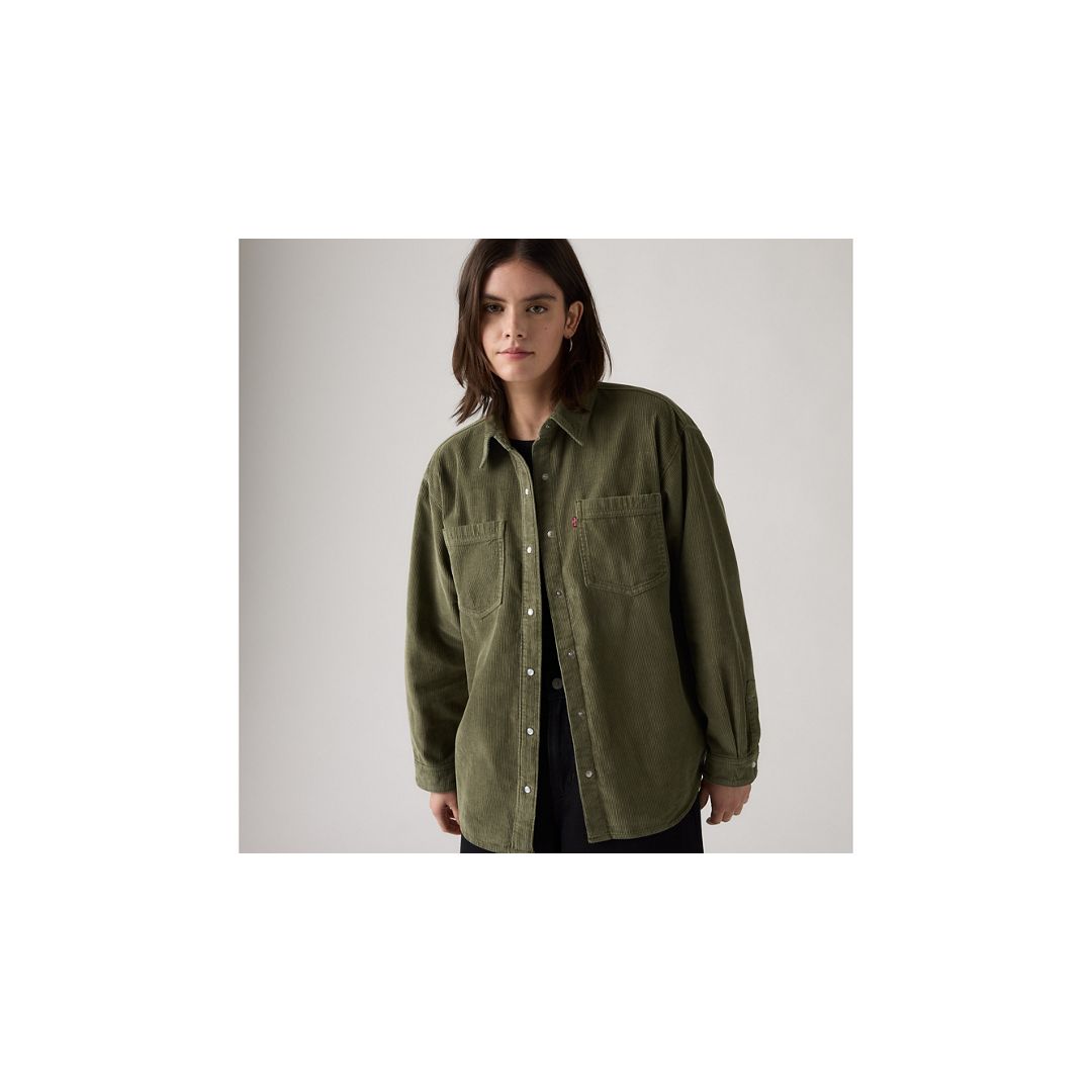 Levi's Iris Corduroy Overshirt In Green