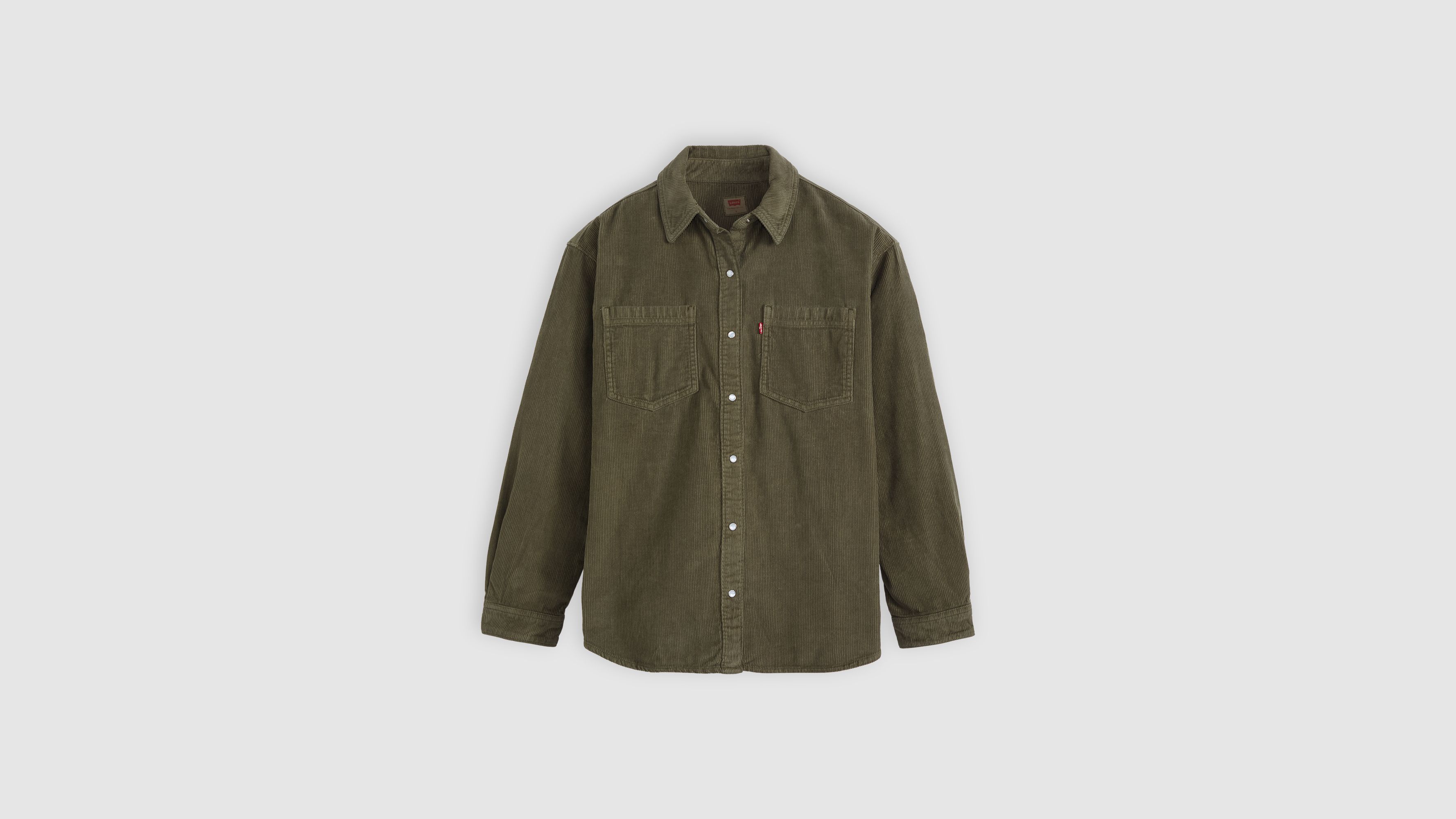 Levi's Iris Corduroy Overshirt In Green
