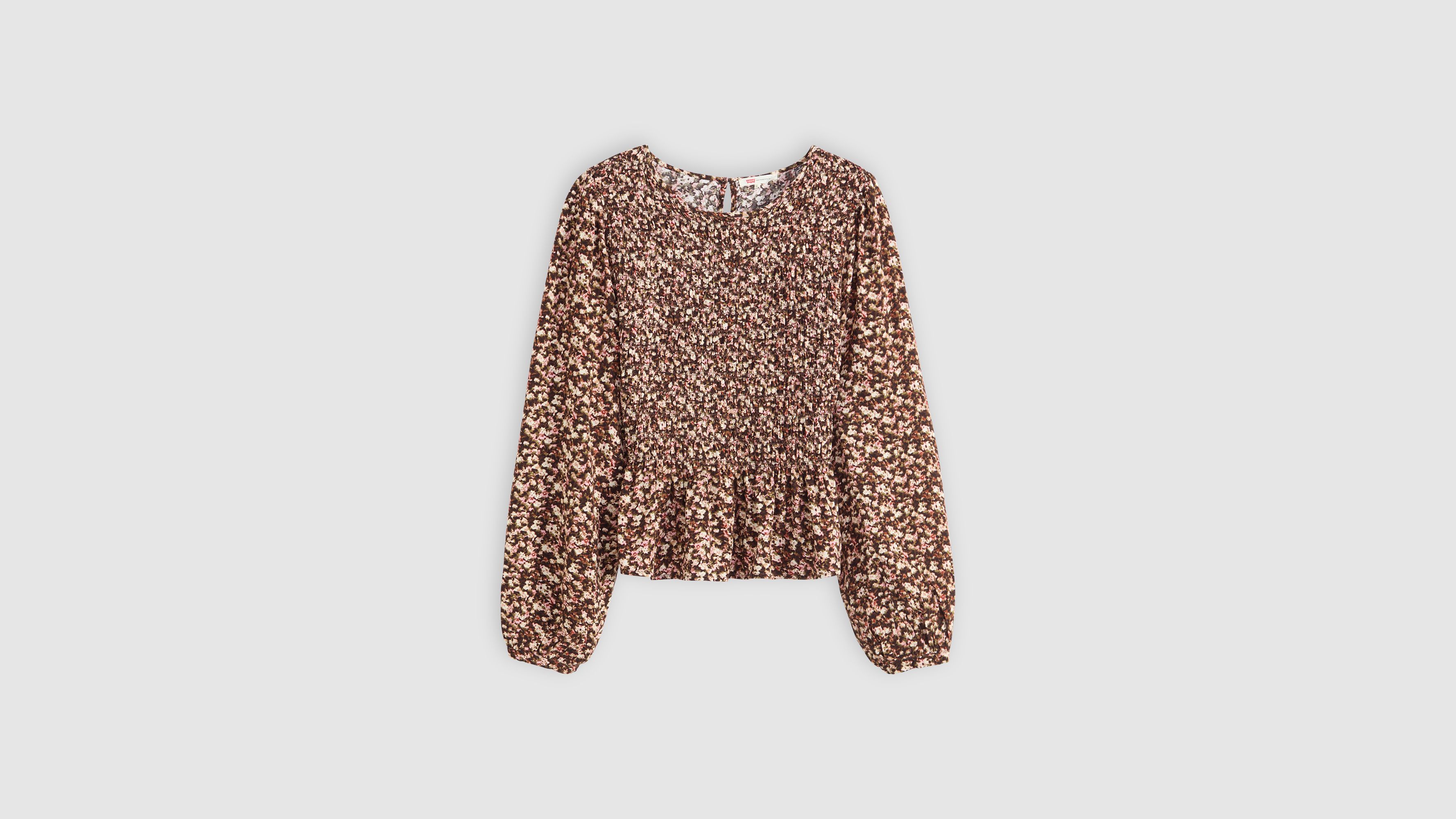 Levi's Fleur Smocked Top In Green