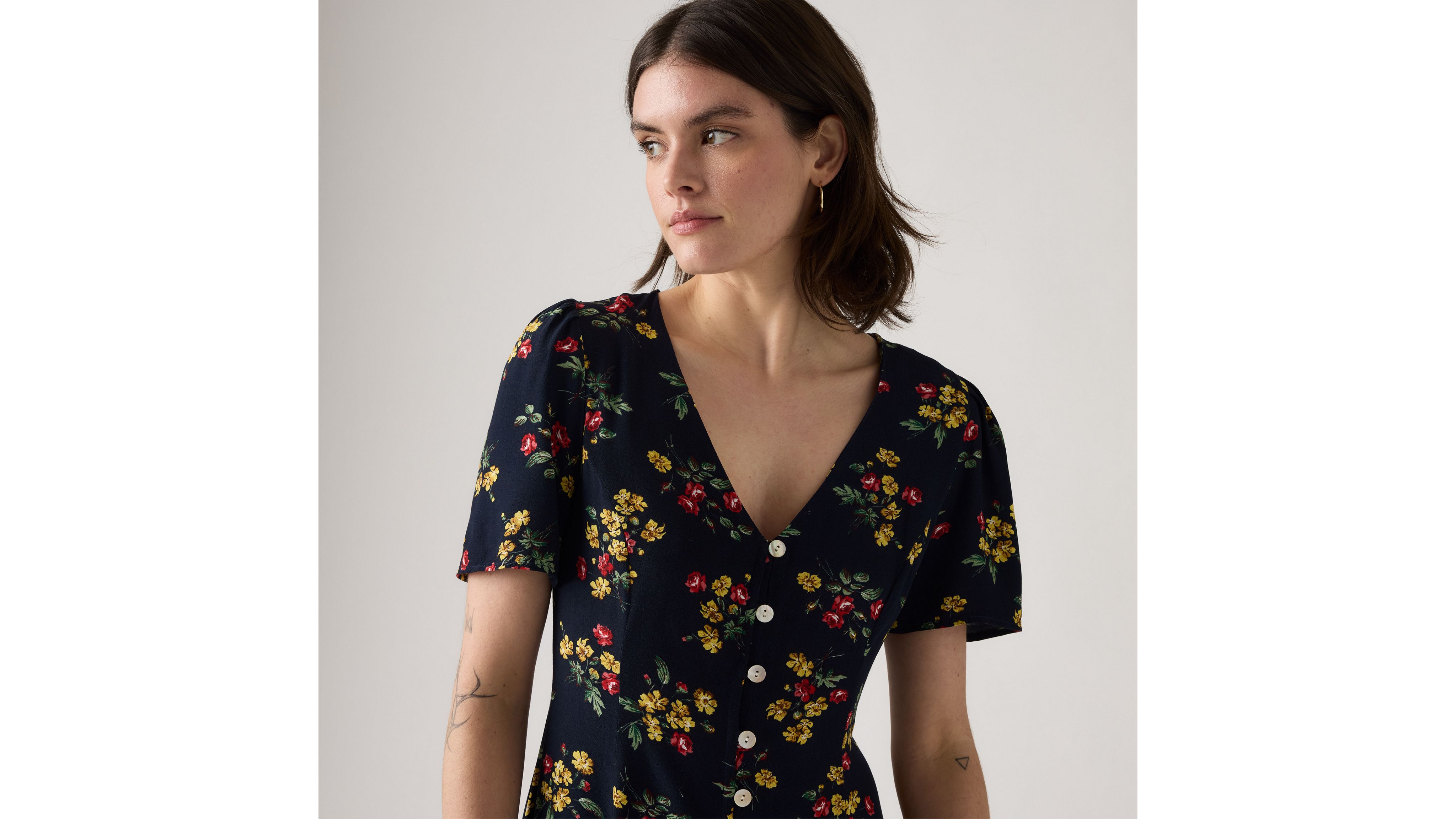Gianni Short-Sleeve Mini Dress