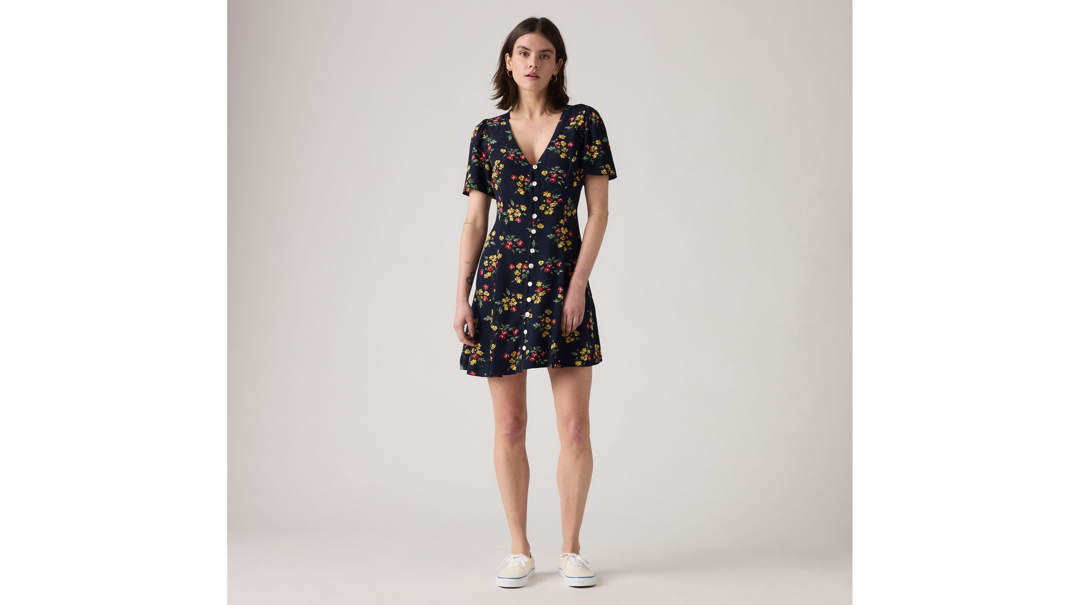 Gianni Short-Sleeve Mini Dress
