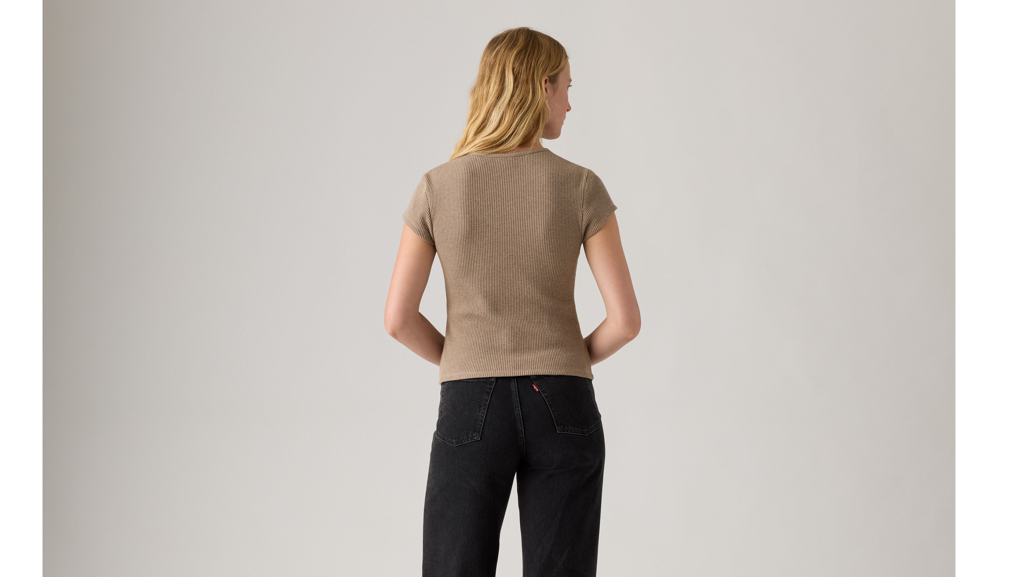 Dry Goods Waffle Cap-Sleeve Tee 3