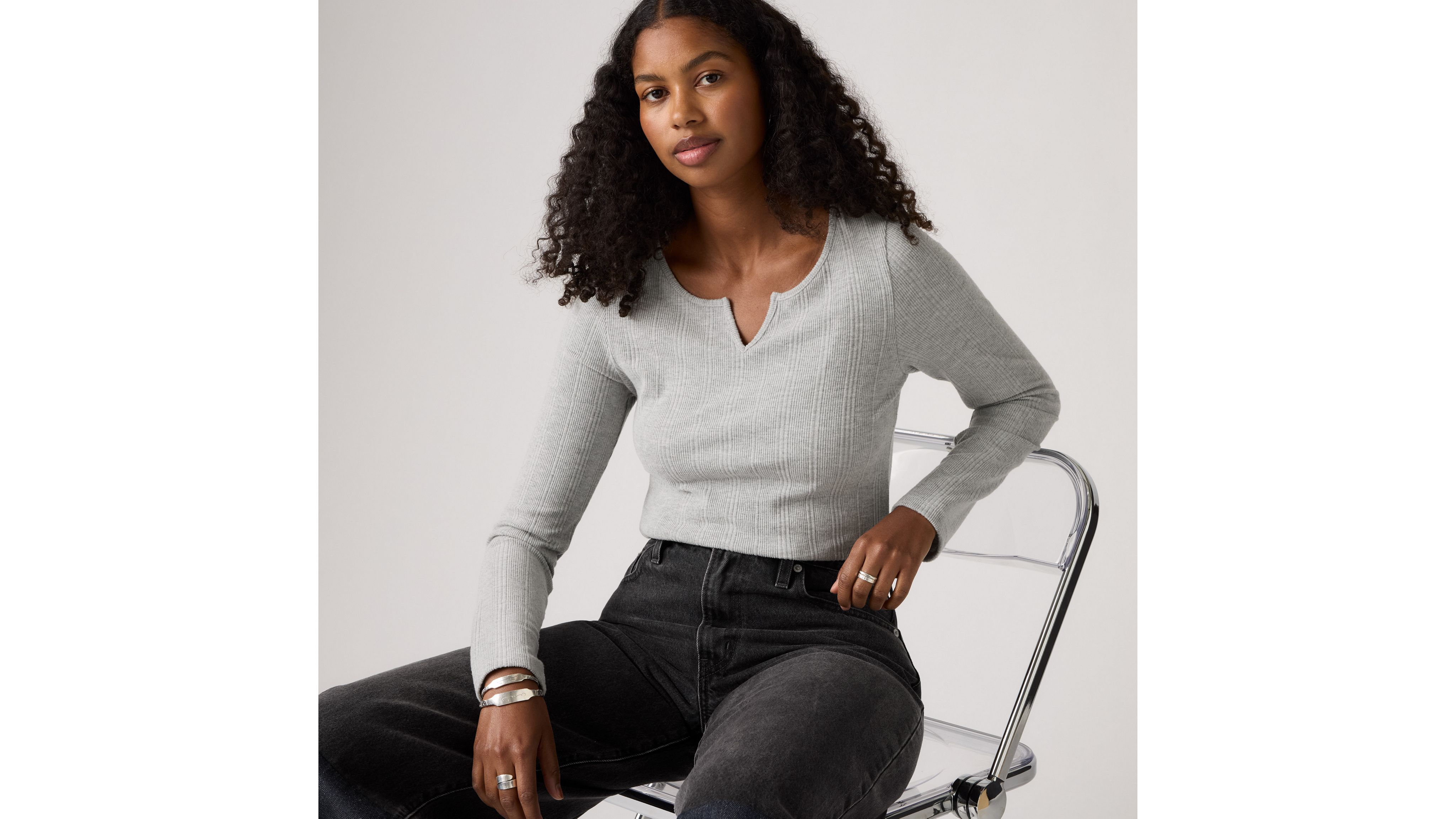 Levi's Dry Goods Women's Supersoft Long-sleeve Tee T-shirt Xl In Multi