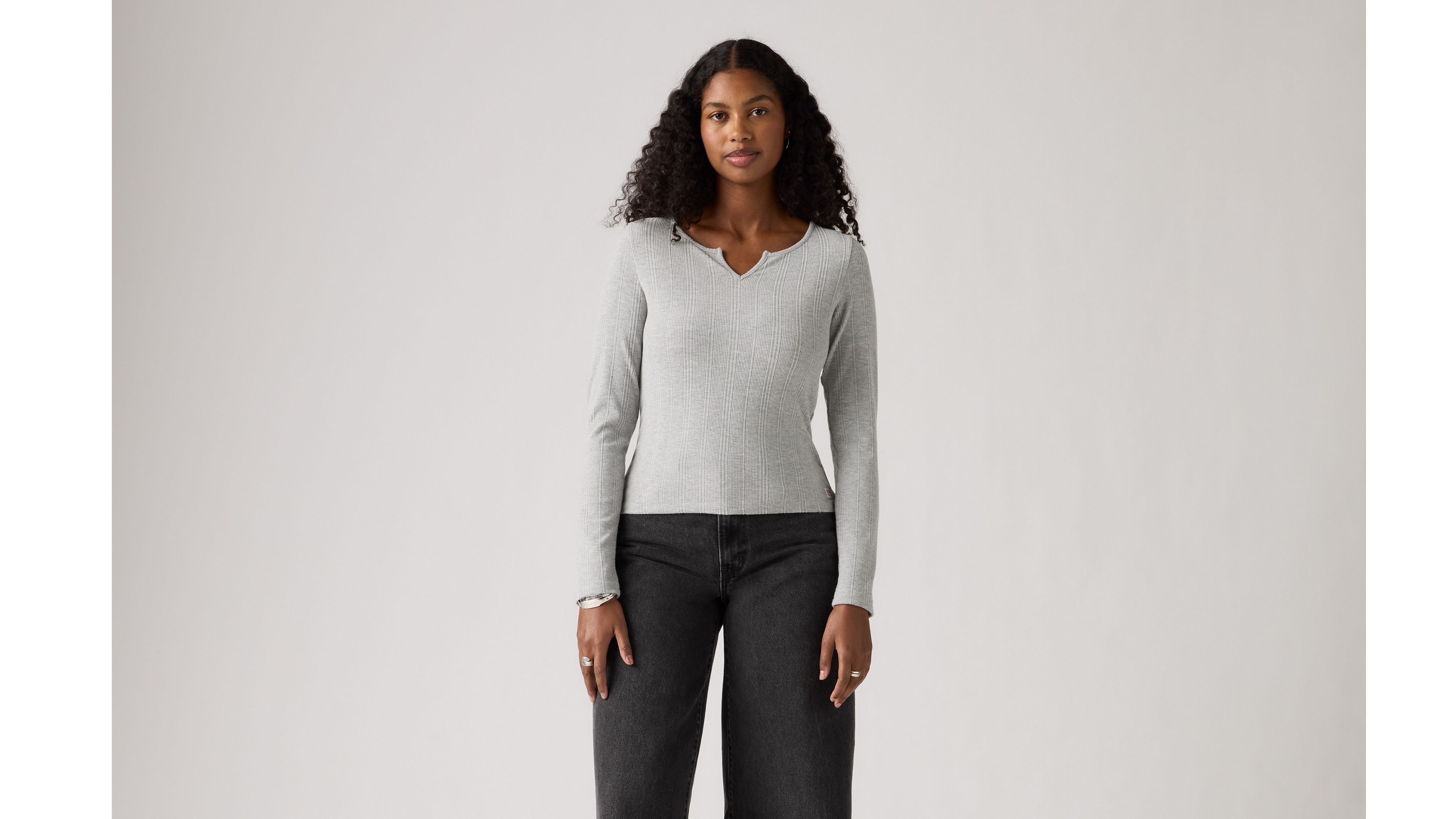 Levi's Dry Goods Women's Supersoft Long-sleeve Tee T-shirt Xl In Multi