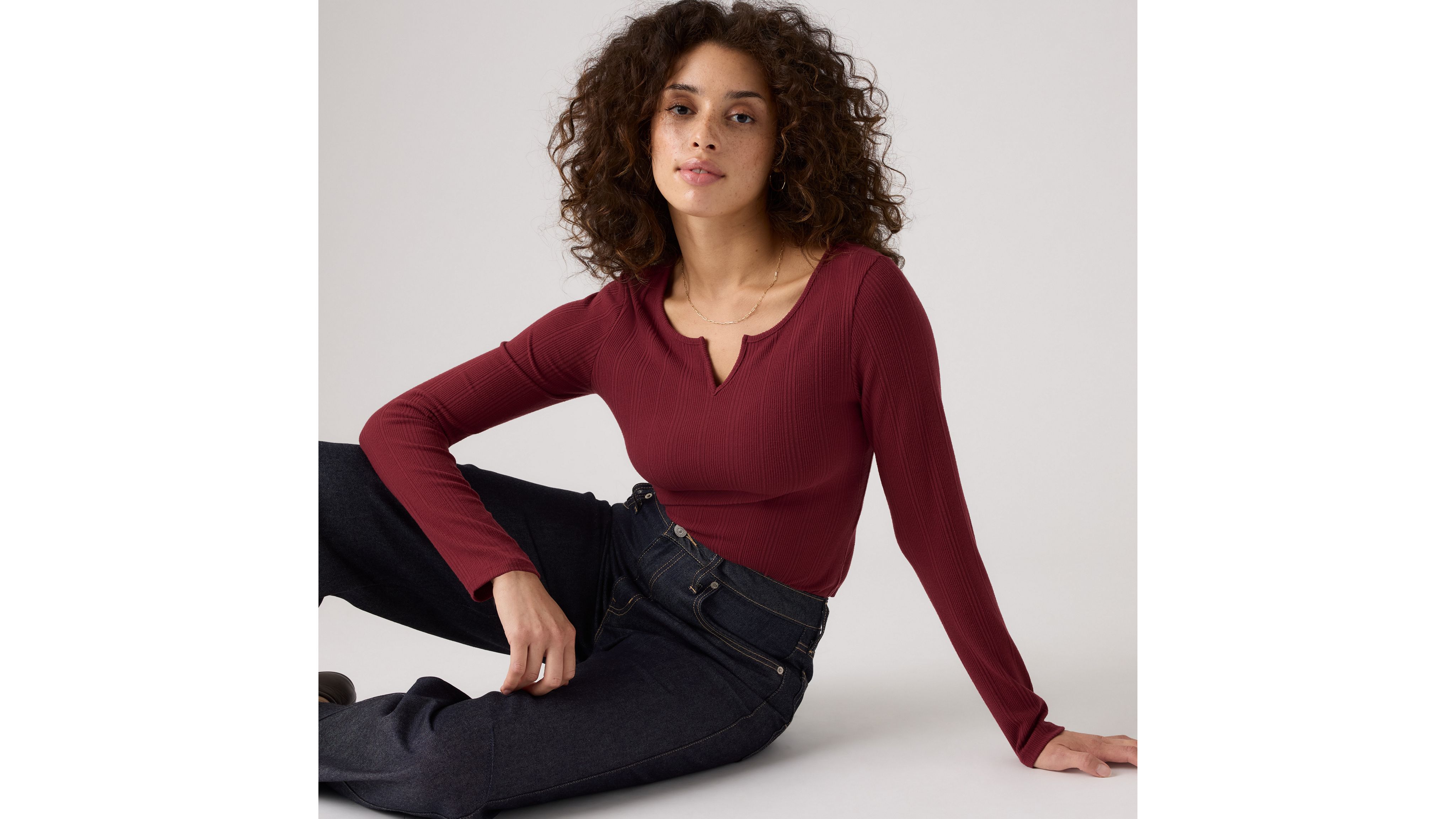 Levi's Dry Goods Women's Supersoft Long-sleeve Tee T-shirt Xl In Multi