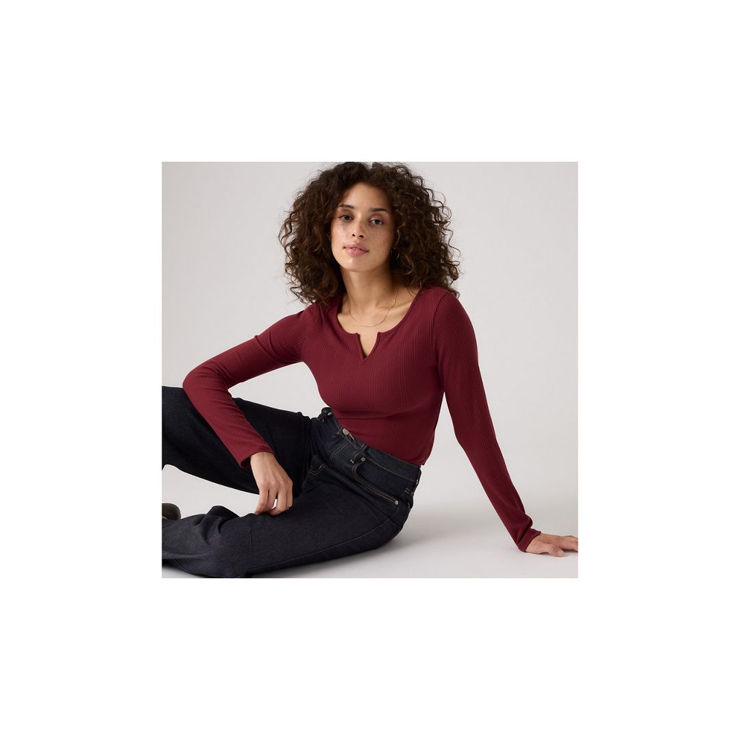 Levi's Dry Goods Women's Supersoft Long-sleeve Tee T-shirt Xl In Multi