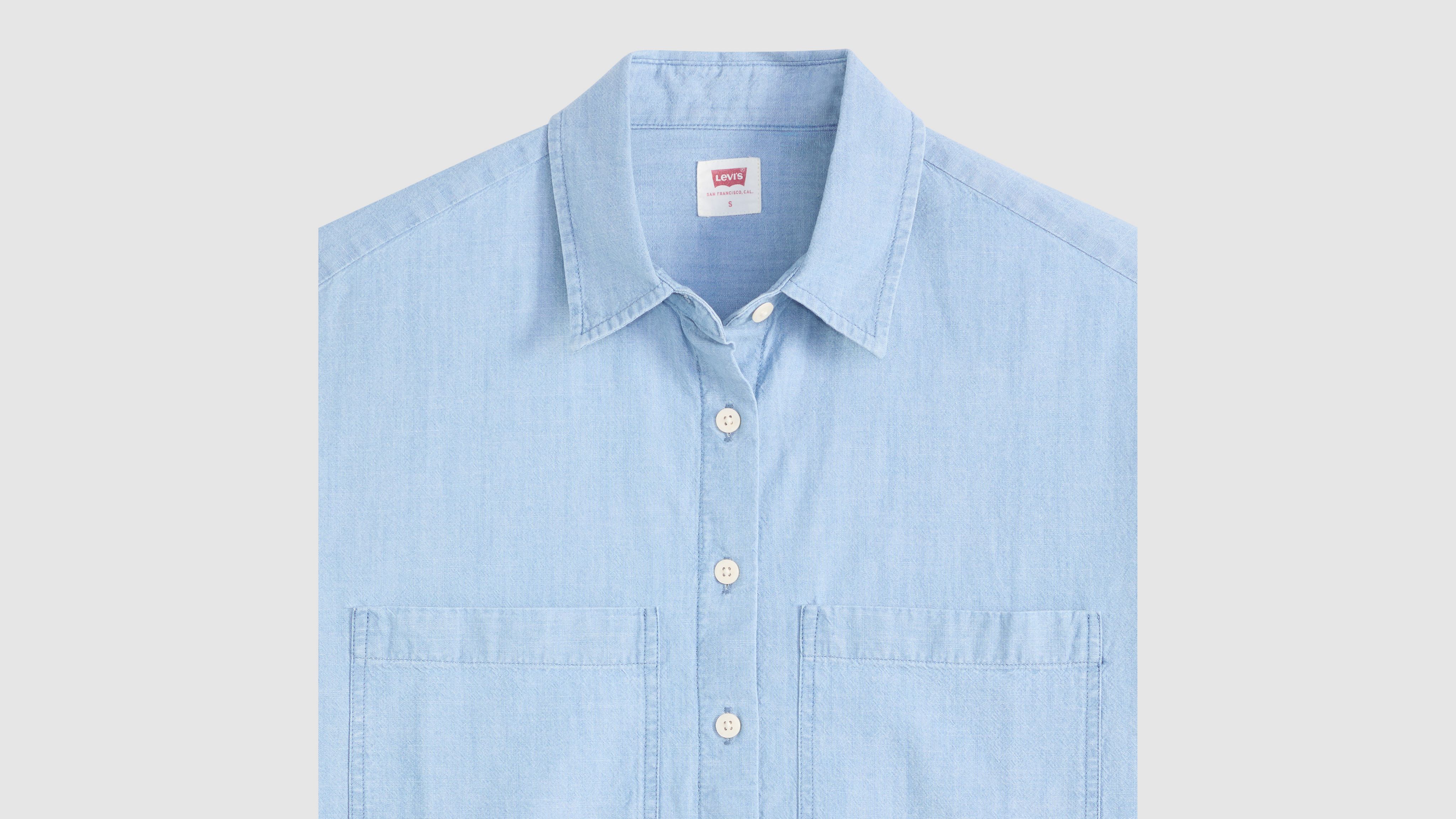 Harlie Short-Sleeve Cropped Shirt