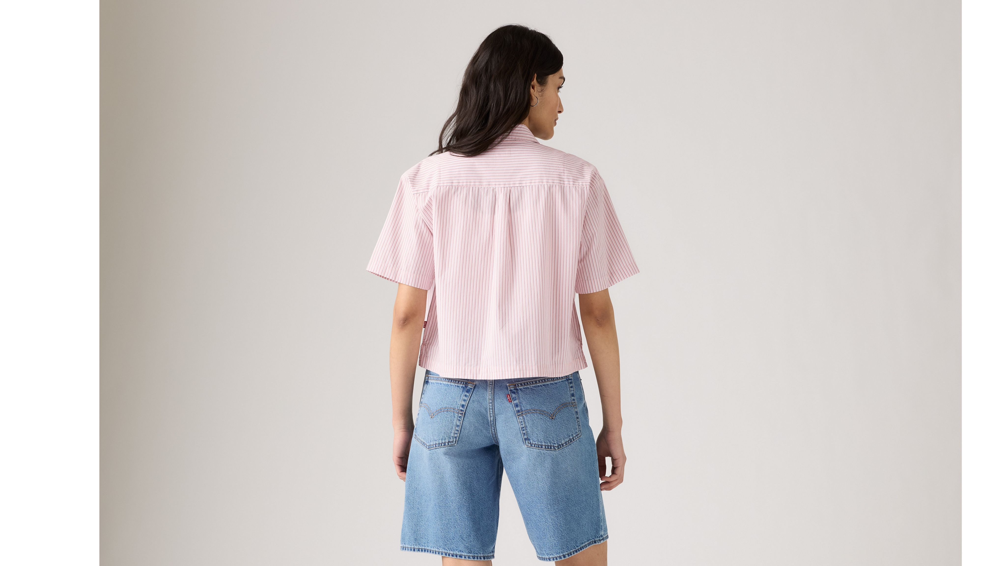 Harlie Short-Sleeve Cropped Shirt