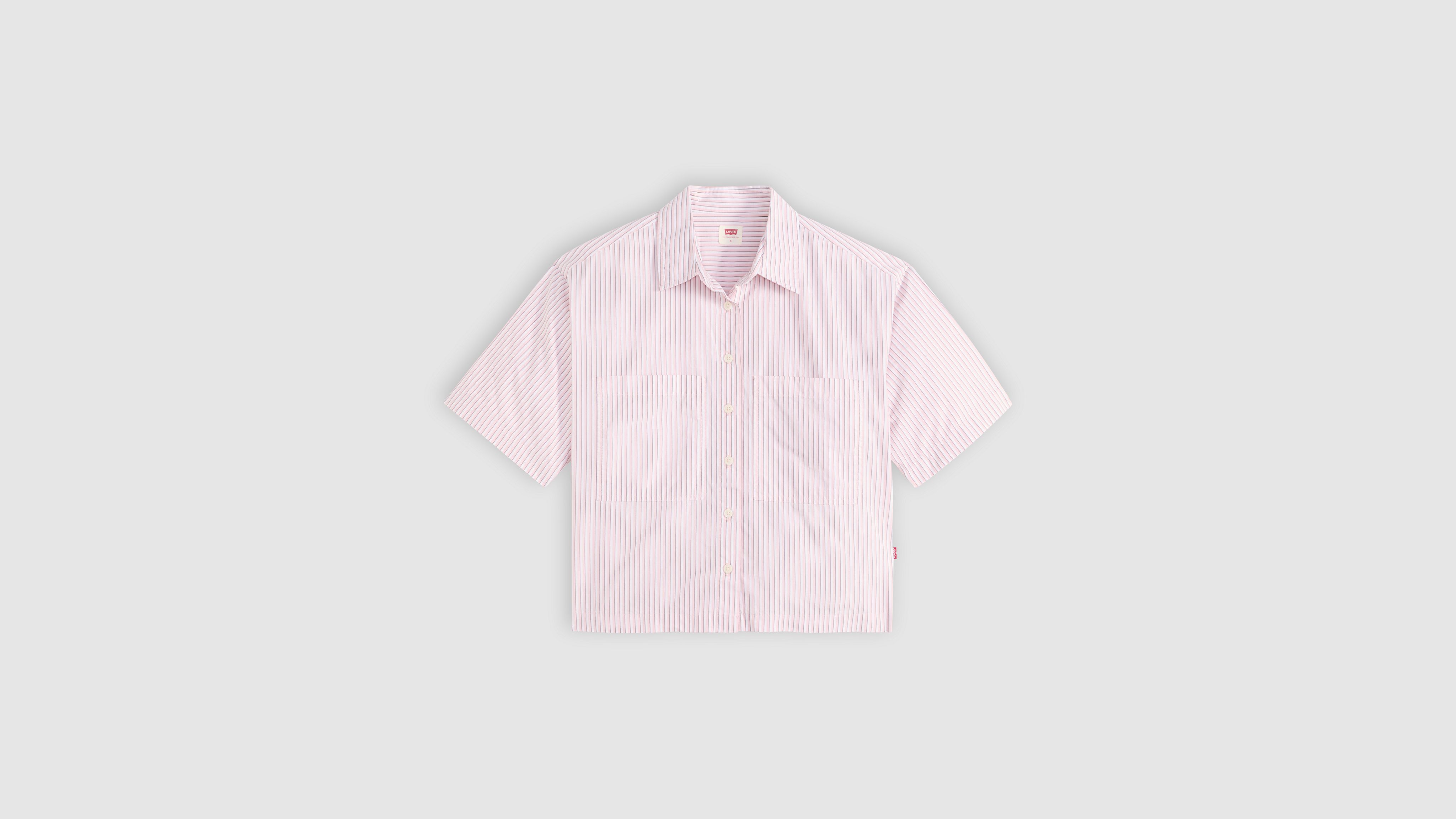 Harlie Short-Sleeve Cropped Shirt