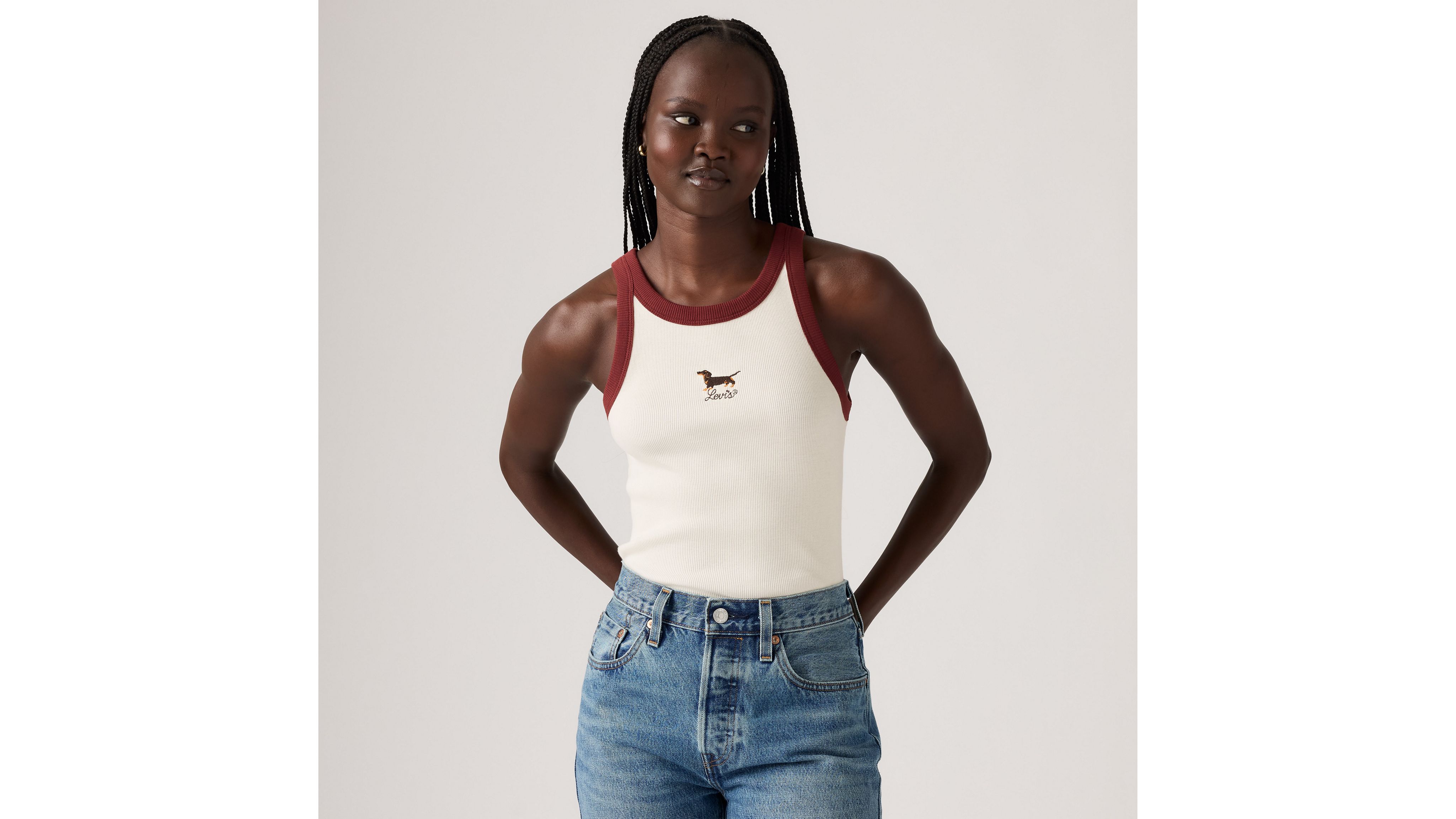 【LEO】WIND AND SEA / BASKET TANK Graphic Essential Racer Tank - White | Levi's® US