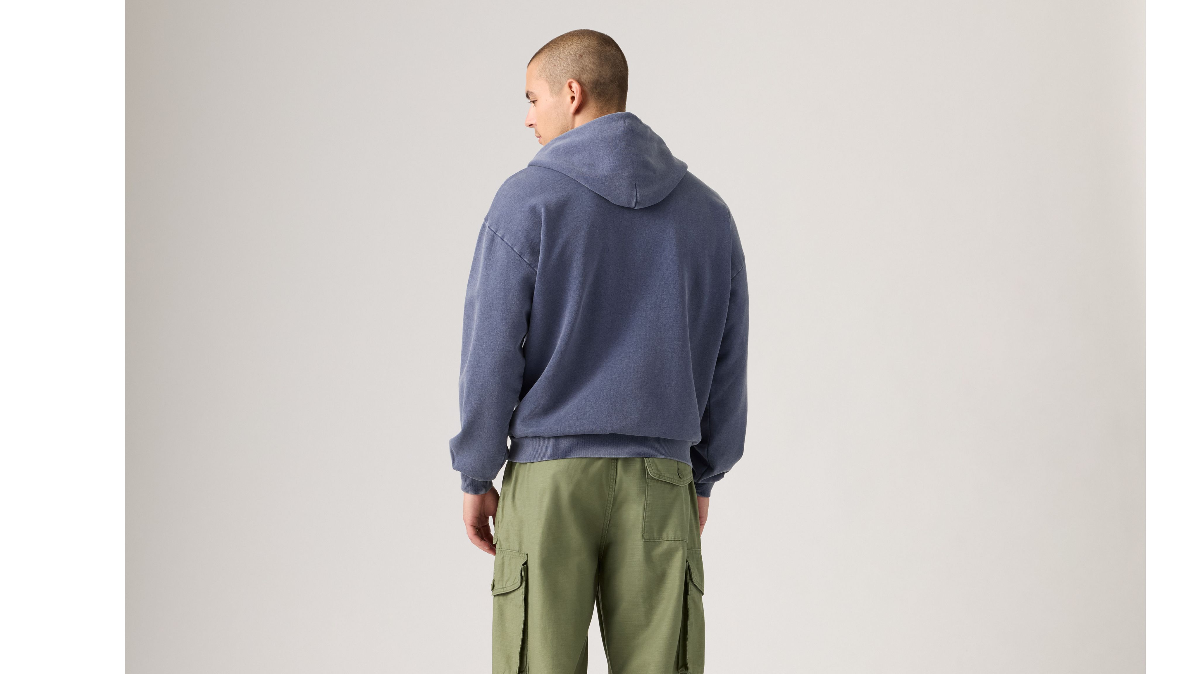Two Horse Boxy Zip Up Hoodie Sweatshirt